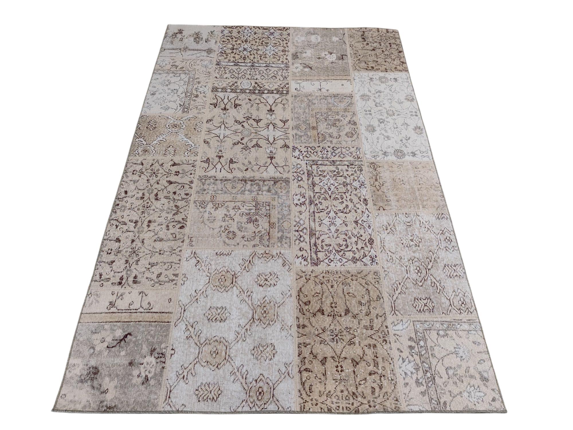 Çam Halı Siesta Patchwork 32-458 Etnik Eskitme Desenli Dokuma Tabanlı Yıkanabilir Şönil Salon ve Oda Halısı