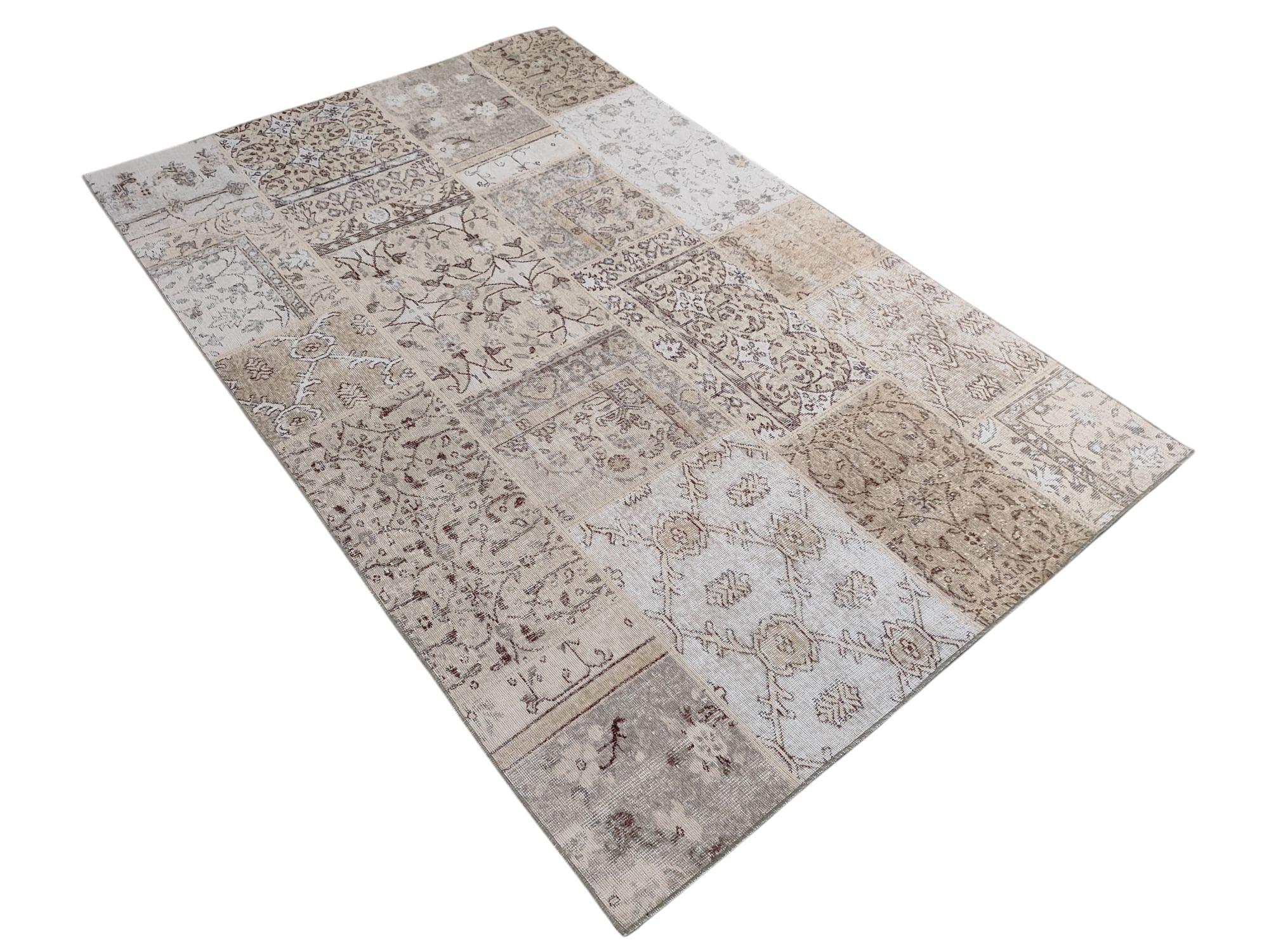 Çam Halı Siesta Patchwork 32-458 Etnik Eskitme Desenli Dokuma Tabanlı Yıkanabilir Şönil Salon ve Oda Halısı
