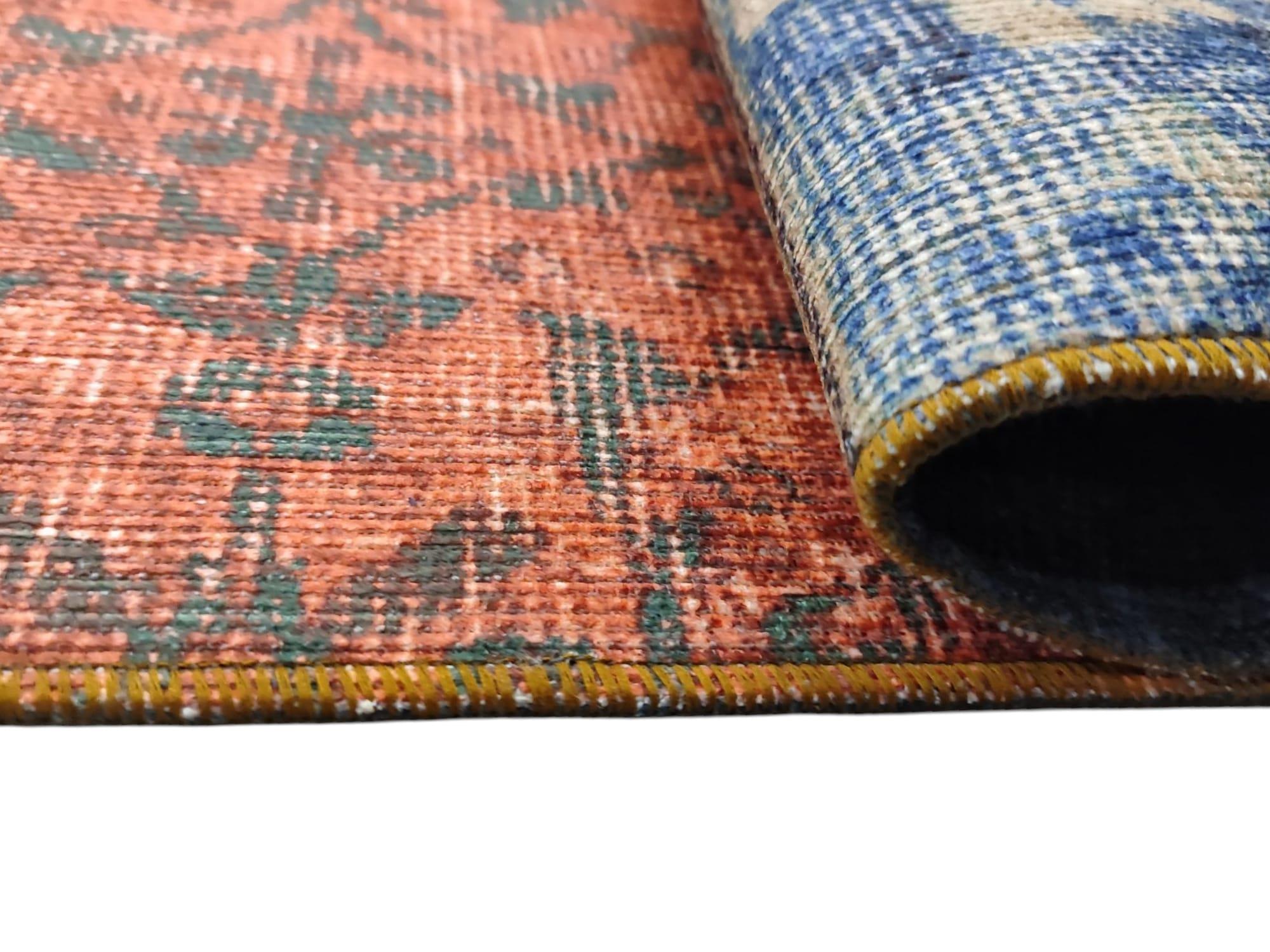 Çam Halı Siesta Patchwork 32-460 Etnik Eskitme Desenli Dokuma Tabanlı Yıkanabilir Şönil Salon ve Oda Halısı