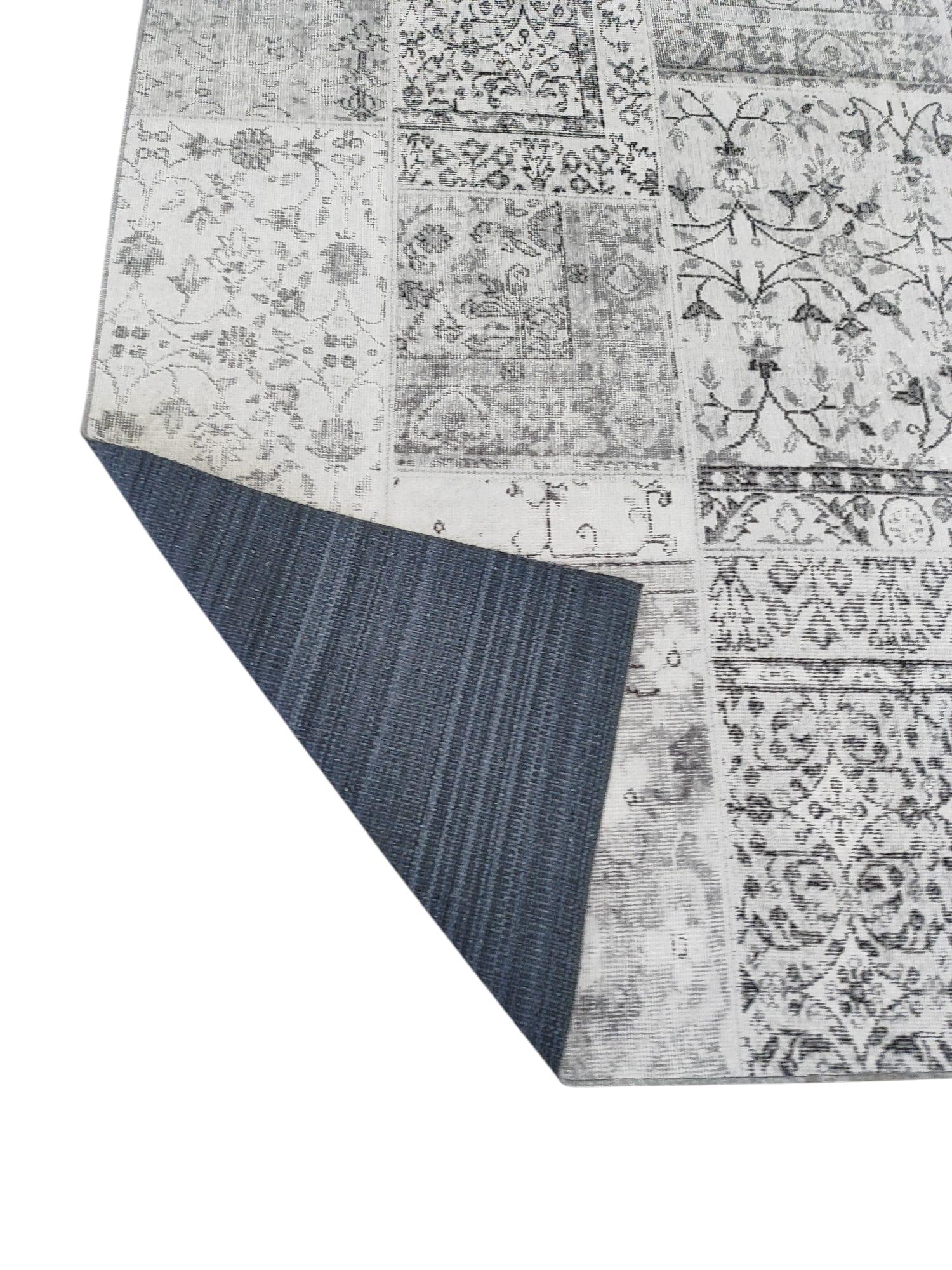 Çam Halı Siesta Patchwork 32-461 Etnik Eskitme Desenli Dokuma Tabanlı Yıkanabilir Şönil Salon ve Oda Halısı