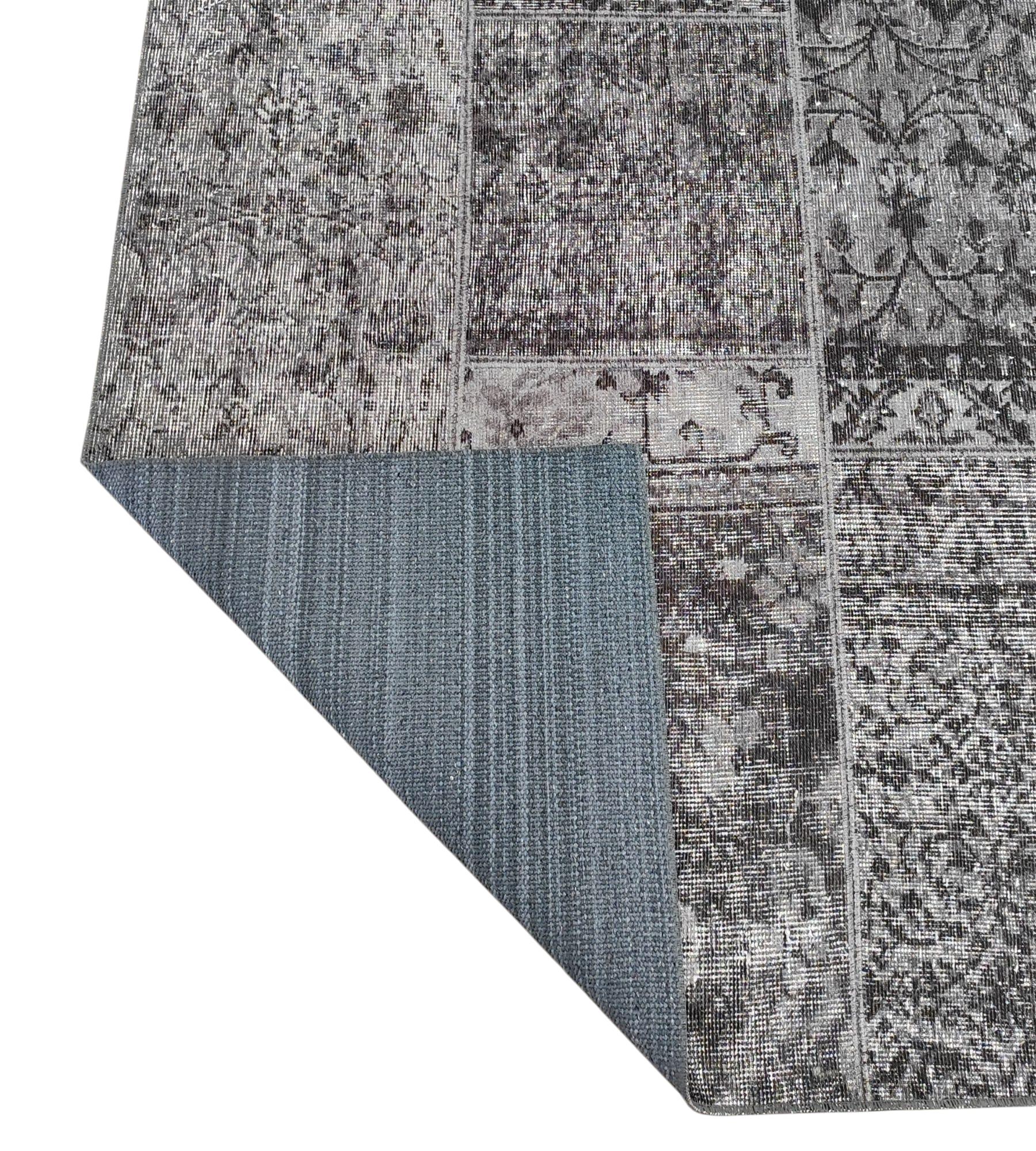 Çam Halı Siesta Patchwork 32-462 Etnik Eskitme Desenli Dokuma Tabanlı Yıkanabilir Şönil Salon ve Oda Halısı