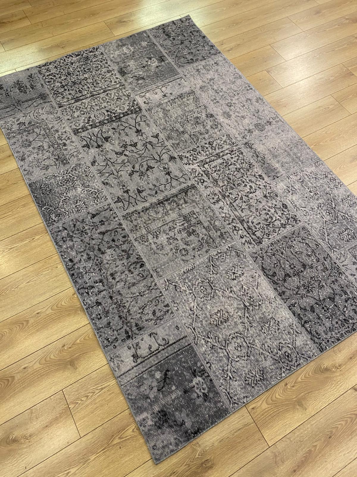 Çam Halı Siesta Patchwork 32-463 Etnik Eskitme Desenli Dokuma Tabanlı Yıkanabilir Şönil Salon ve Oda Halısı