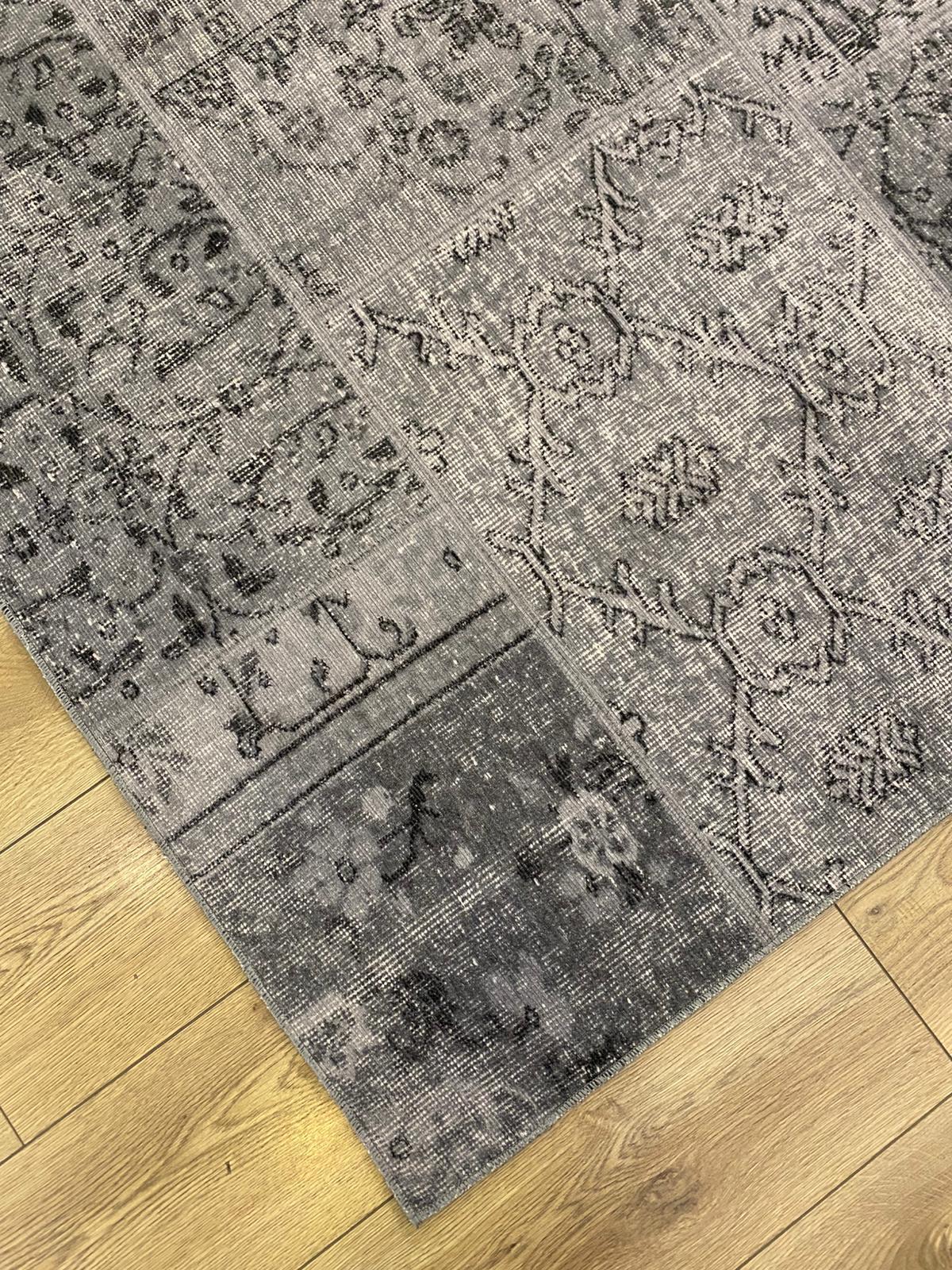 Çam Halı Siesta Patchwork 32-463 Etnik Eskitme Desenli Dokuma Tabanlı Yıkanabilir Şönil Salon ve Oda Halısı