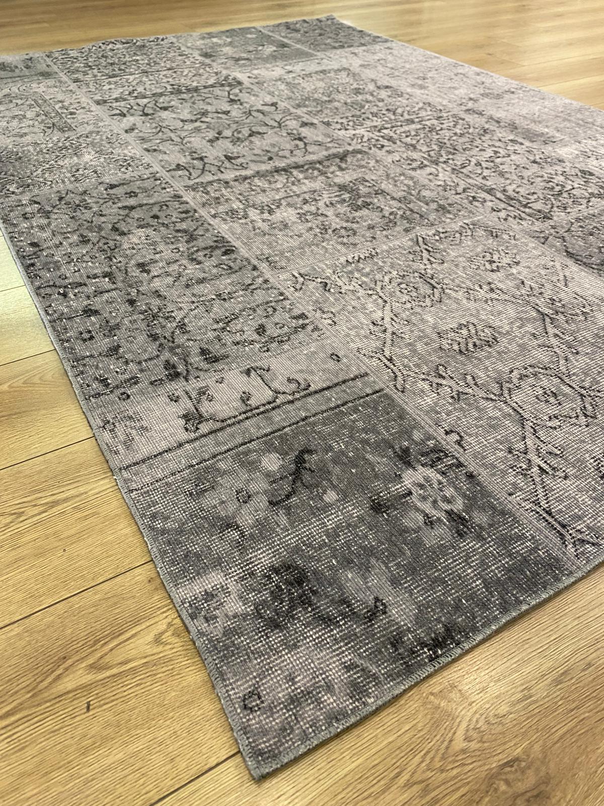 Çam Halı Siesta Patchwork 32-463 Etnik Eskitme Desenli Dokuma Tabanlı Yıkanabilir Şönil Salon ve Oda Halısı