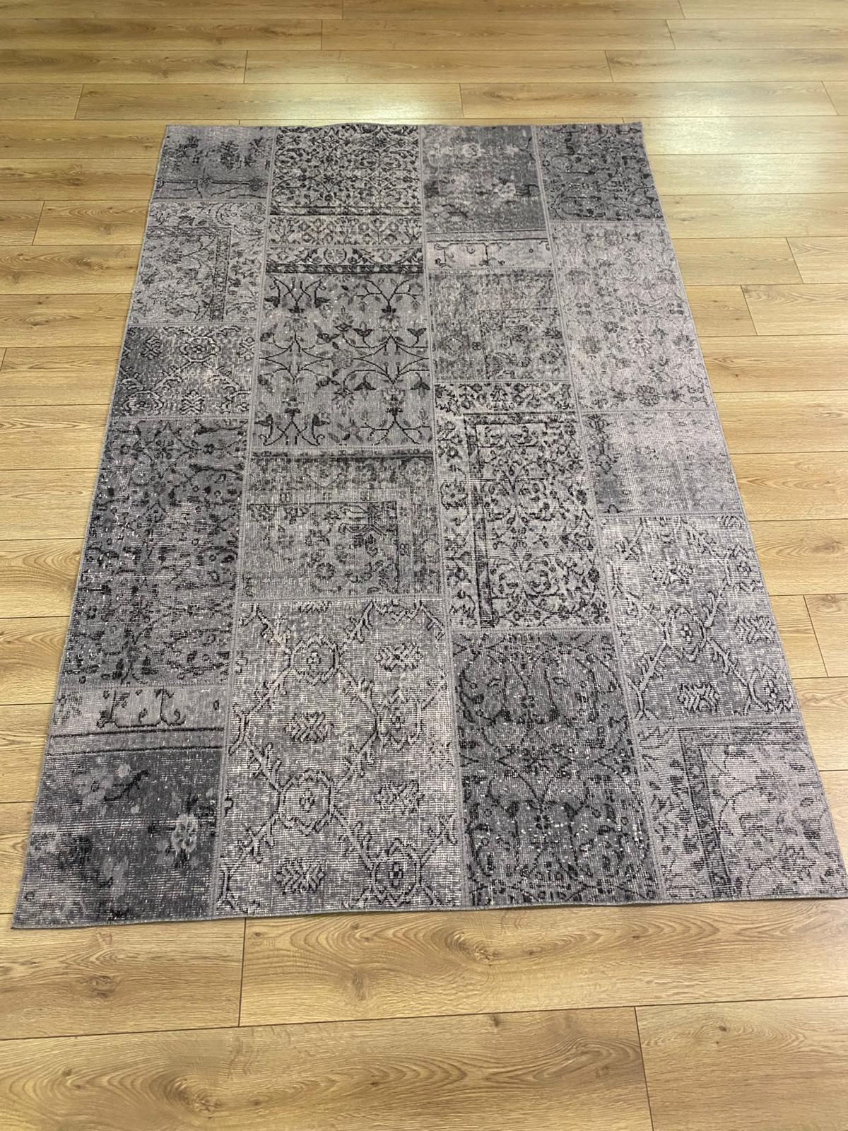 Çam Halı Siesta Patchwork 32-463 Etnik Eskitme Desenli Dokuma Tabanlı Yıkanabilir Şönil Salon ve Oda Halısı