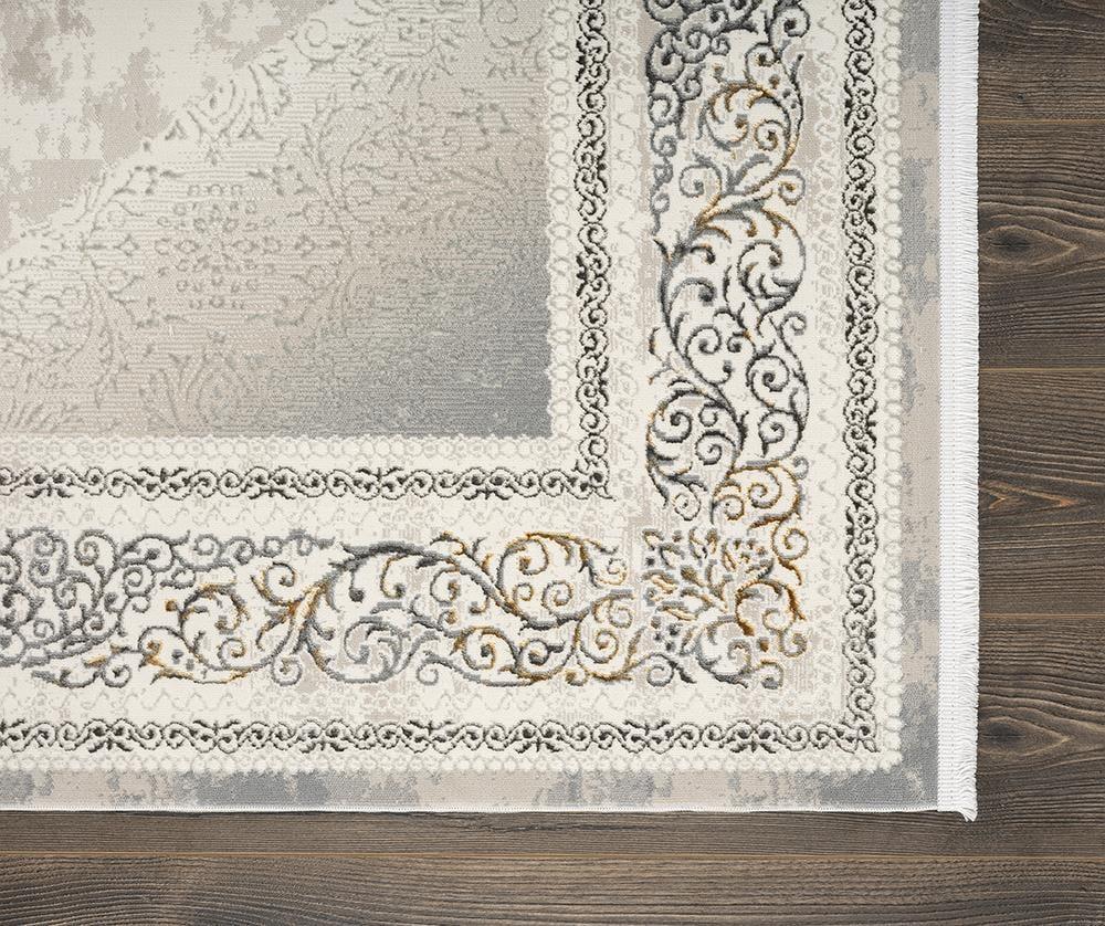 ÇAM Halı SİLVİA SL101A Gri Koridor Halısı Mutfak Halısı Salon Halısı