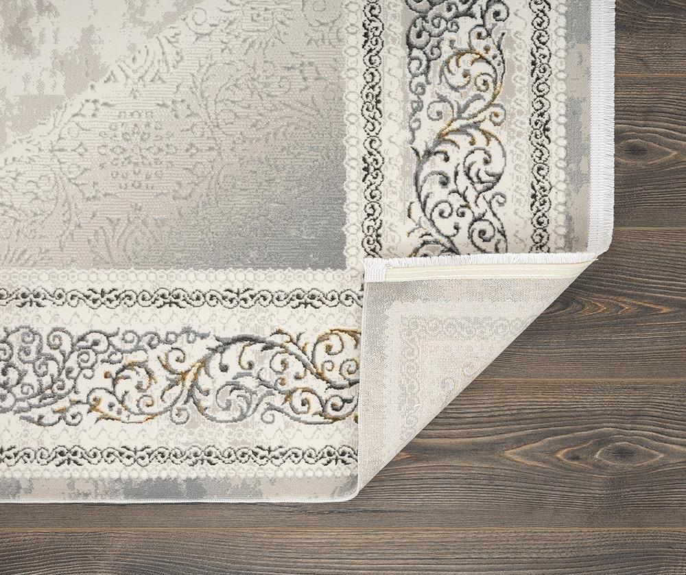 ÇAM Halı SİLVİA SL101A Gri Koridor Halısı Mutfak Halısı Salon Halısı