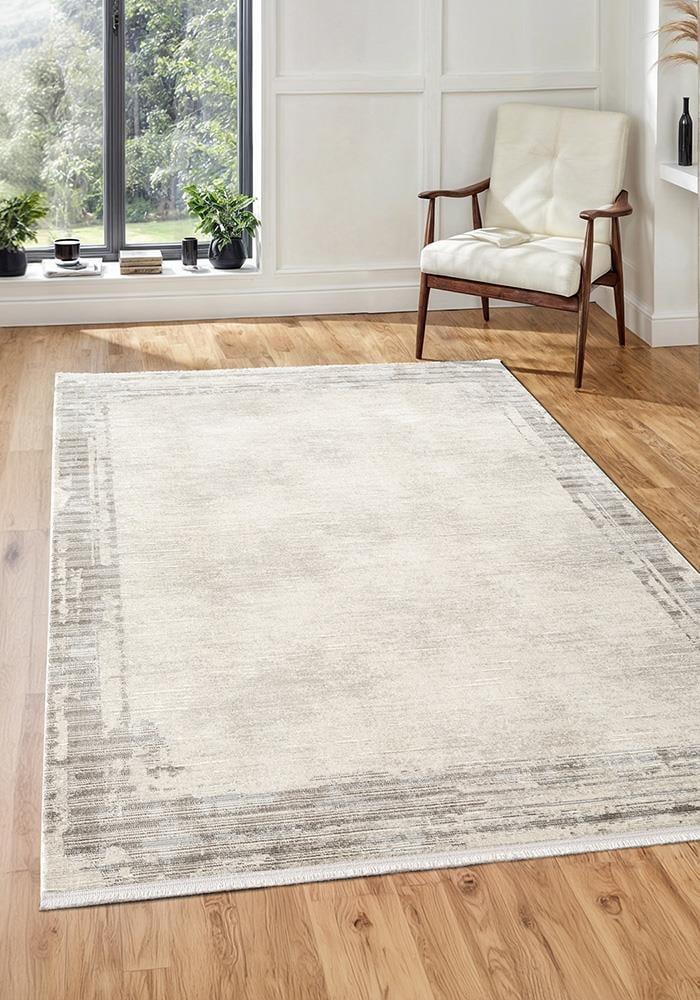 ÇAM Halı SİLVİA SL103A Gri Koridor Halısı Mutfak Halısı Salon Halısı