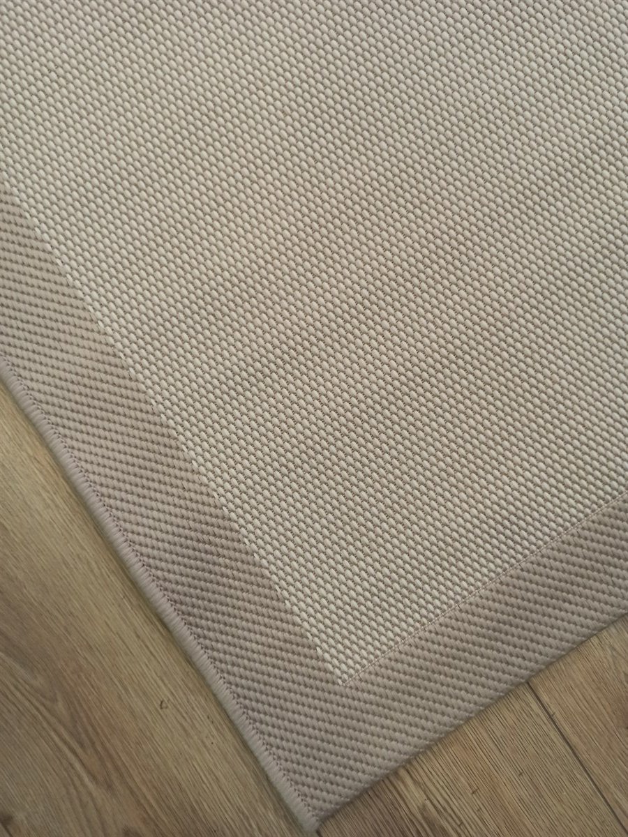 Çam Halı Sisal 9327 Bej / Krem Bordürlü Jüt Sisal Kilim