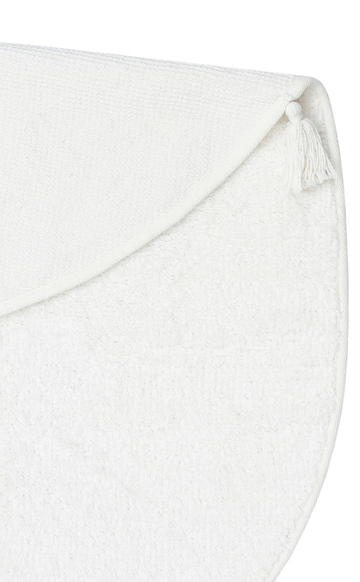 EKO Halı COTTON BOON CBN PLAİN WHİTE  Kaymaz Tabanlı Yıkanabilir Doğal Pamuklu Bebek Halısı
