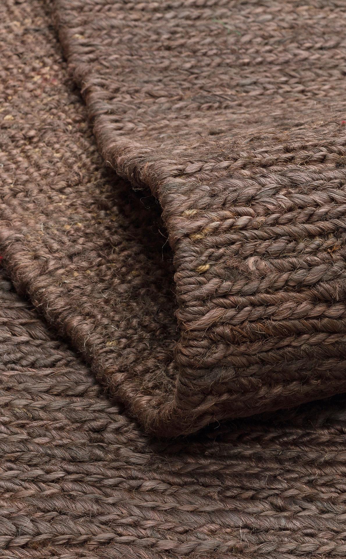 EKO Halı SOUMAK SMK PLAIN BROWN Soumak Örgülü Naturel Kendir Halı