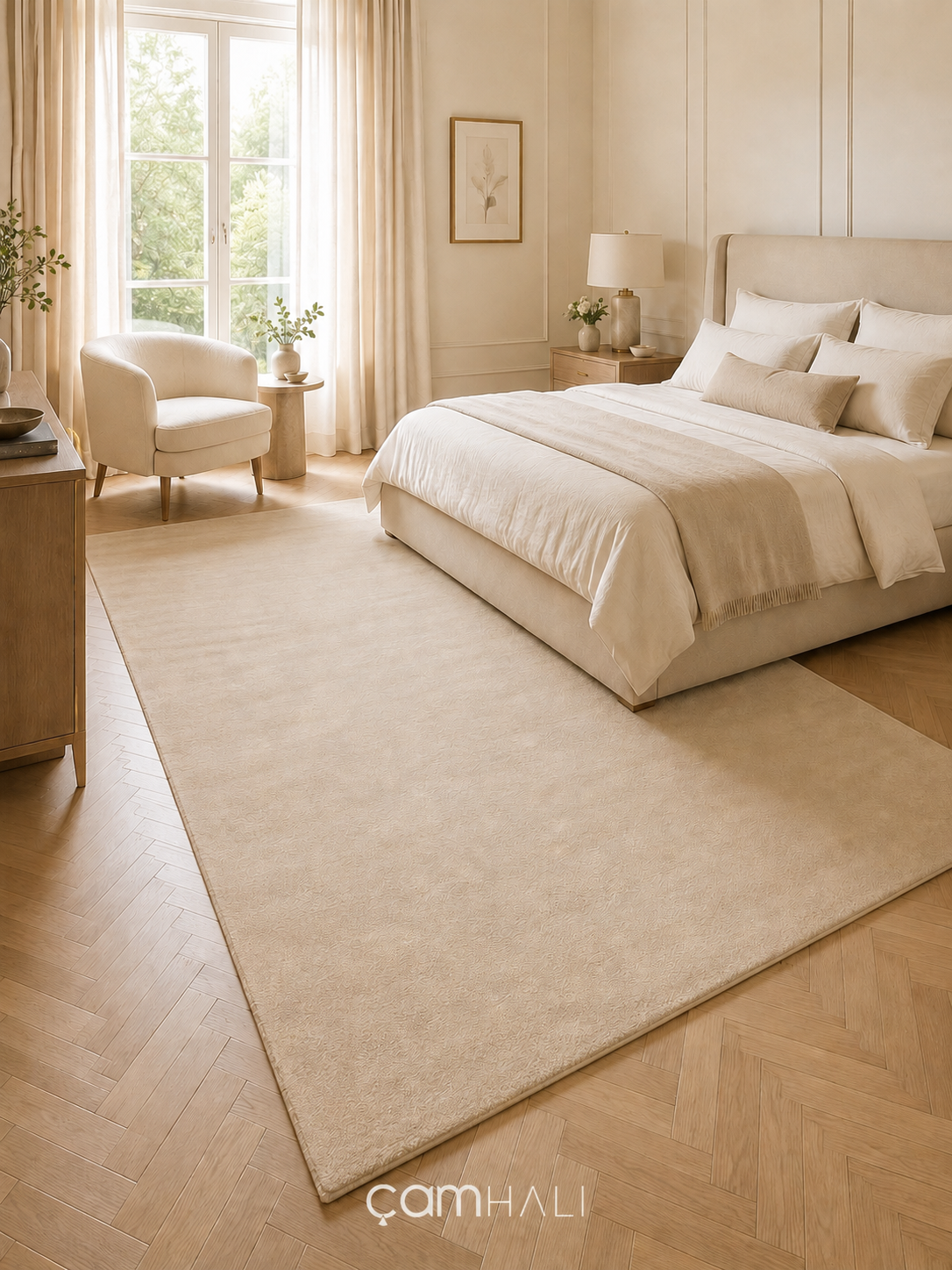 Eko Halı ZEN 01 BEİGE Hav Toz Vermez Yumuşak Dokulu Salon Halısı Oturma Odası Halısı Yatak Odası Halısı Çocuk Odası Halısı Koridor Halısı Mutfak Halısı Modern Makine Halısı
