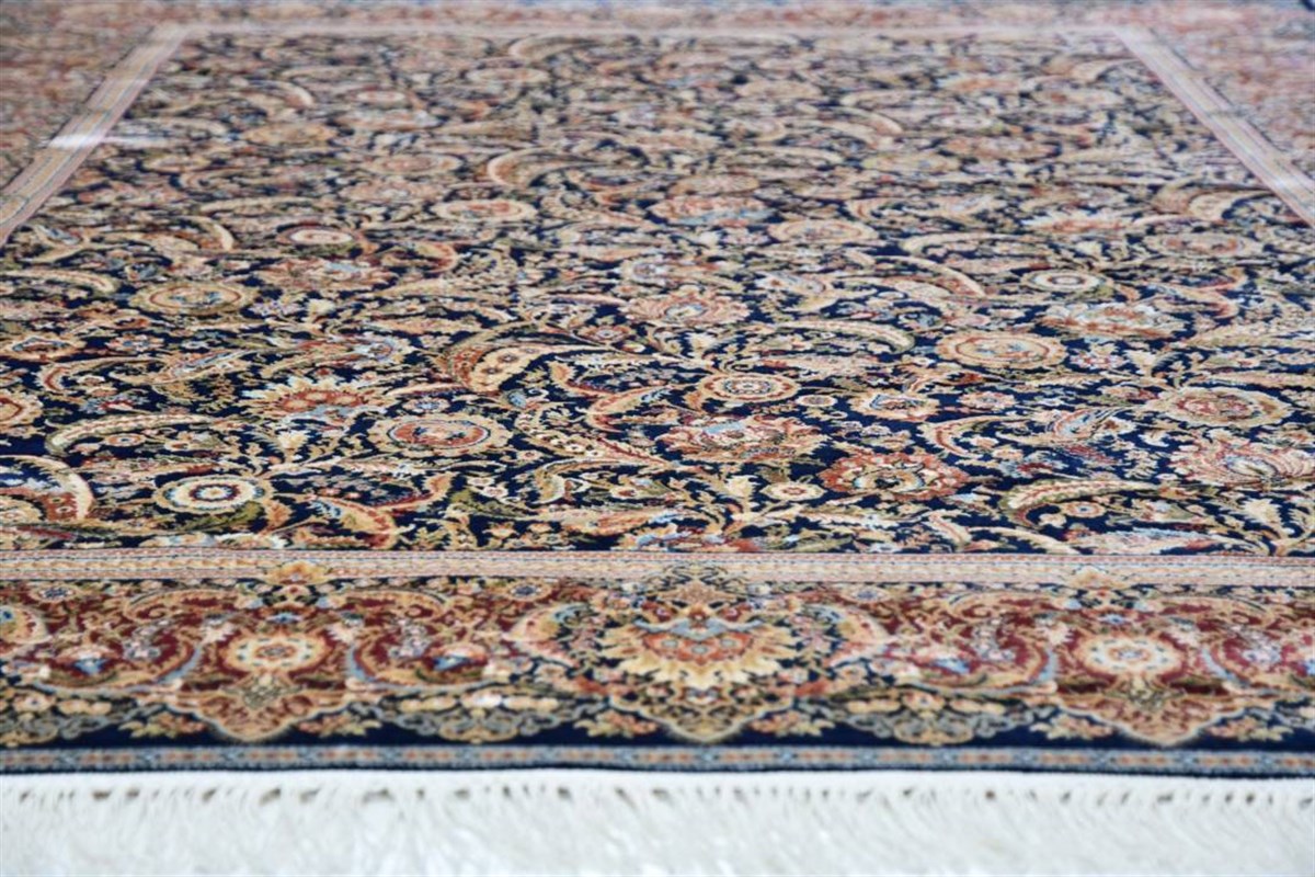 Elexus Halı Ala 3218 Lacivert Bordo Klasik Desen Salon Halısı