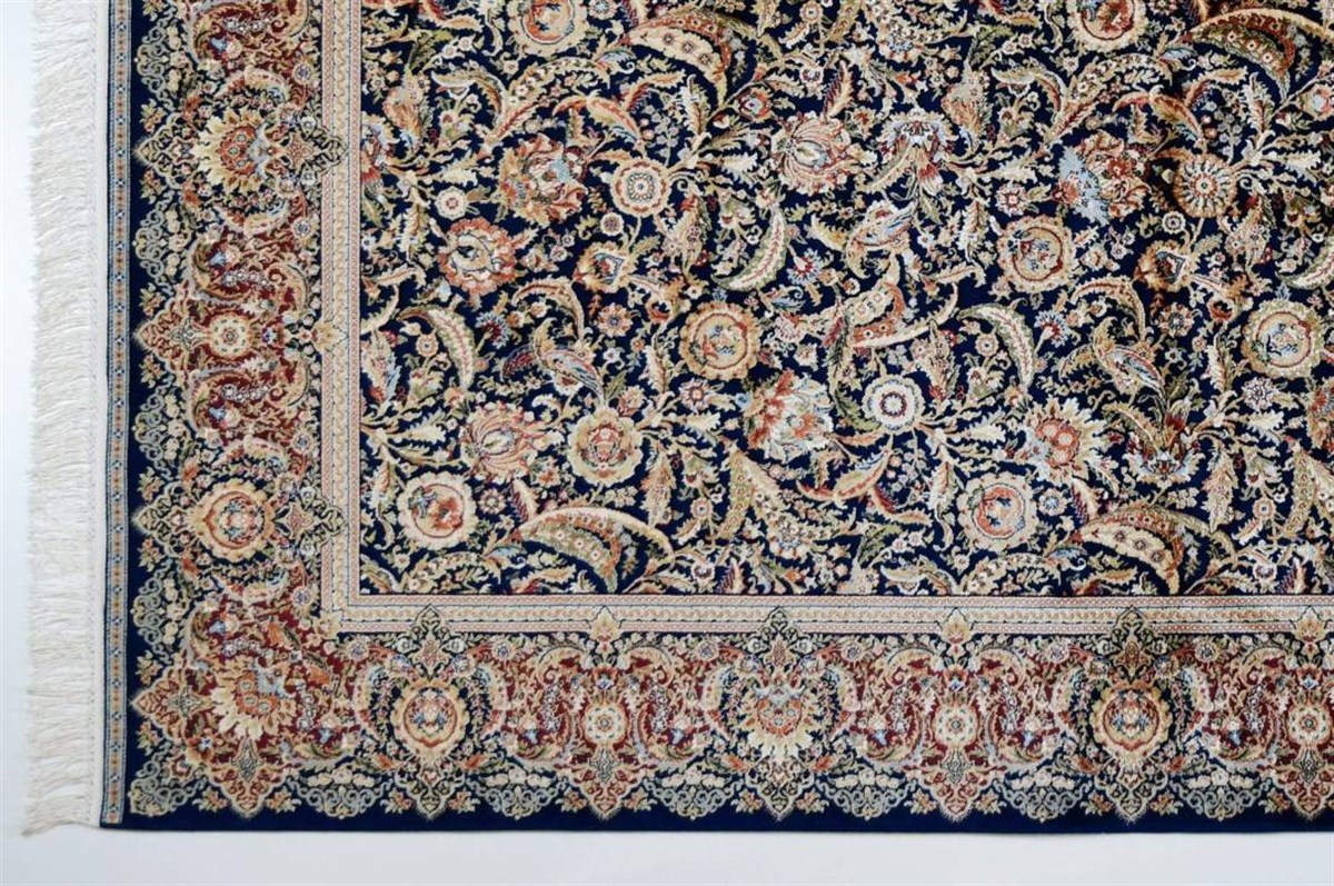 Elexus Halı Ala 3218 Lacivert Bordo Klasik Desen Salon Halısı