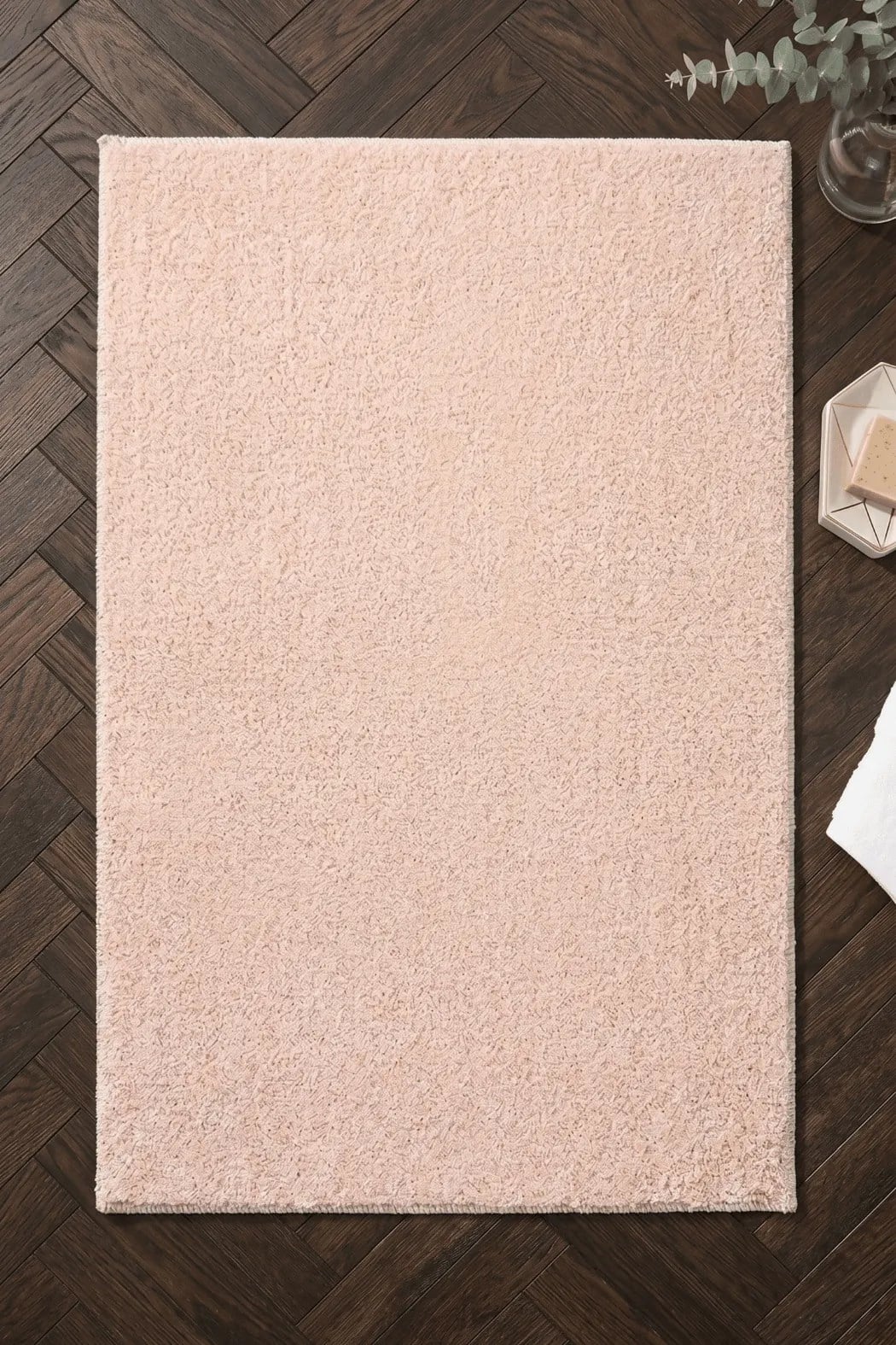 Mars-PEMBE-Premium Kadifemsi Halı Oturma Odası-Salon-Mutfak-Kaymaz Taban -Yıkanabilir-Modern