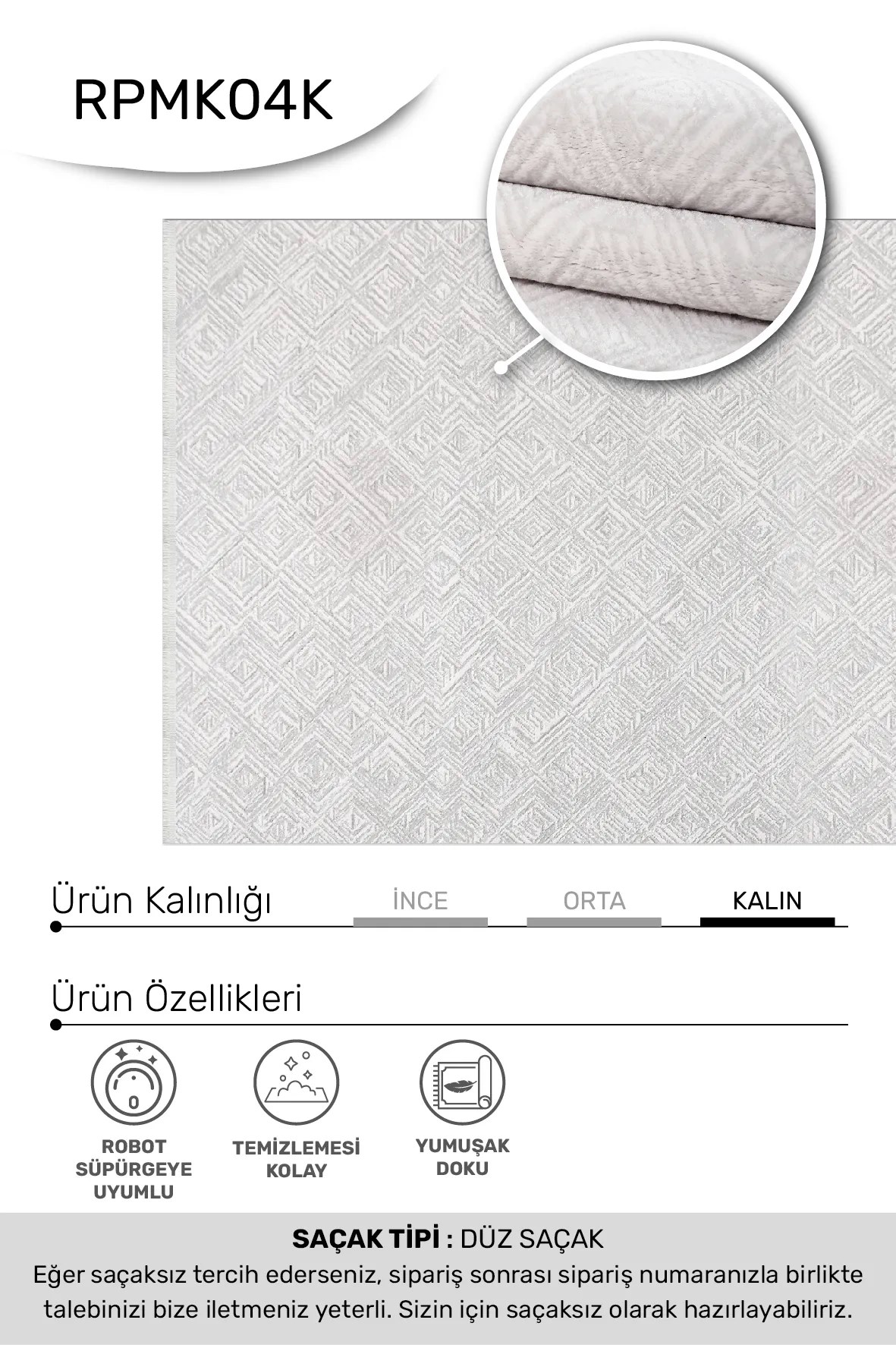 MERSO-Krem/Vizon- Özel Ölçü-Salon , Oturma Odası ve Koridor Halısı-Robot Süpürgeye Uyumlu-Kolay Temizlenebilir-Uygun Fiyat