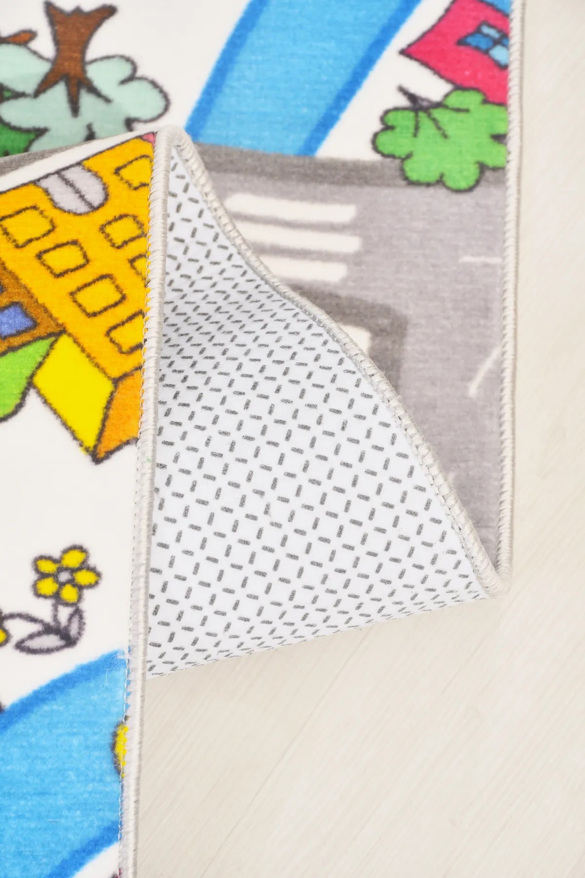 RugKids Halı -Trafik Desenli -Silinebilir-Kolay Temizlenir- Kaymaz Tabanlı - Özel Ölçü