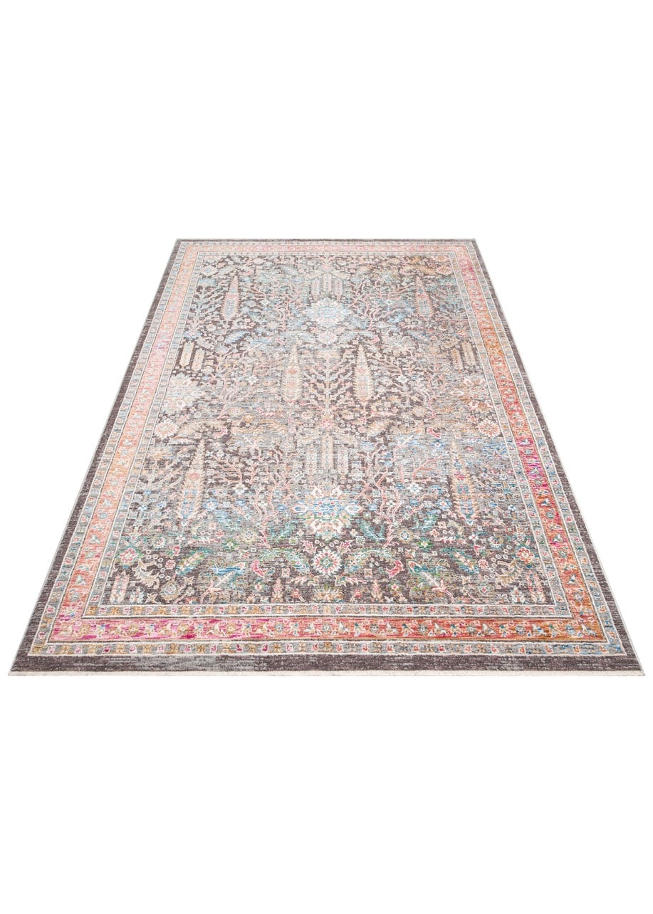 SOFIA SOF 01 MULTY Geleneksel El Dokuması Uşak Halı Desenlerine Sahip Vintage Eskitme Tarzı Salon Halısı Oturma Odası Halısı
