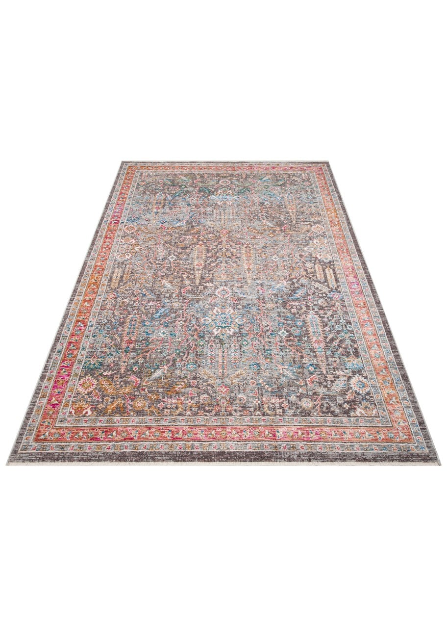 SOFIA SOF 01 MULTY Geleneksel El Dokuması Uşak Halı Desenlerine Sahip Vintage Eskitme Tarzı Salon Halısı Oturma Odası Halısı