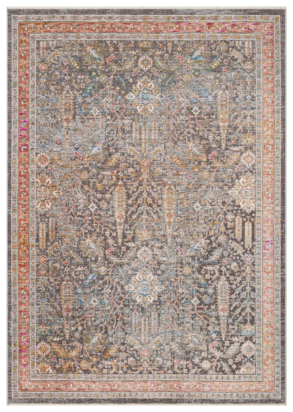 SOFIA SOF 01 MULTY Geleneksel El Dokuması Uşak Halı Desenlerine Sahip Vintage Eskitme Tarzı Salon Halısı Oturma Odası Halısı