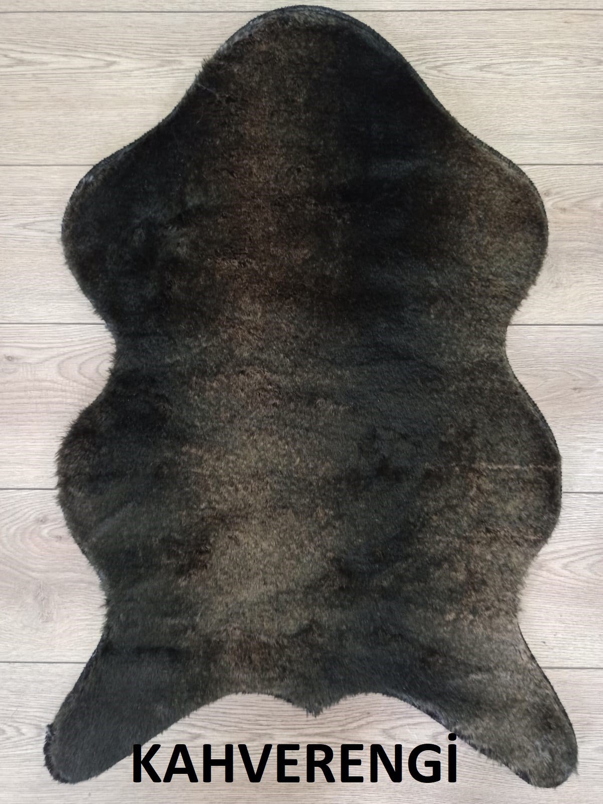 Tavşan Tüyü Suni Deri Tabanlı Yıkanabilir Peluş Post 60X90