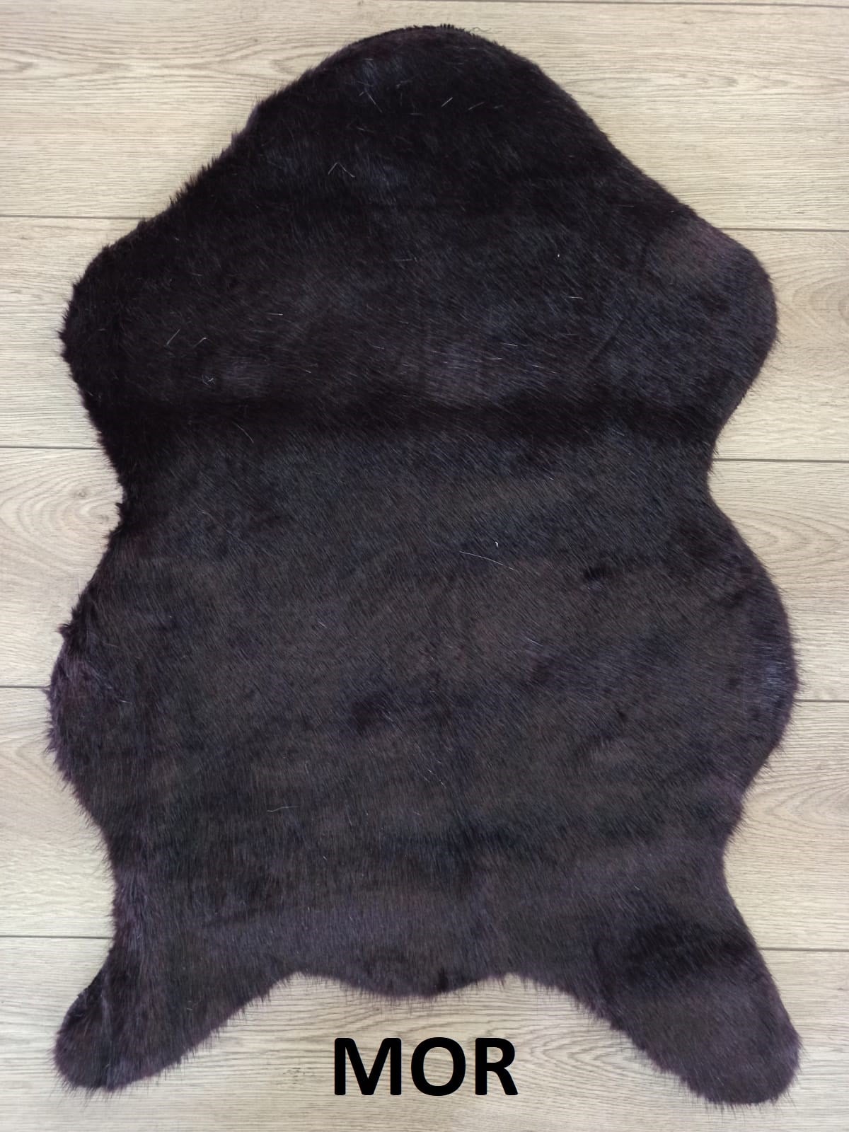 Tavşan Tüyü Suni Deri Tabanlı Yıkanabilir Peluş Post 60X90