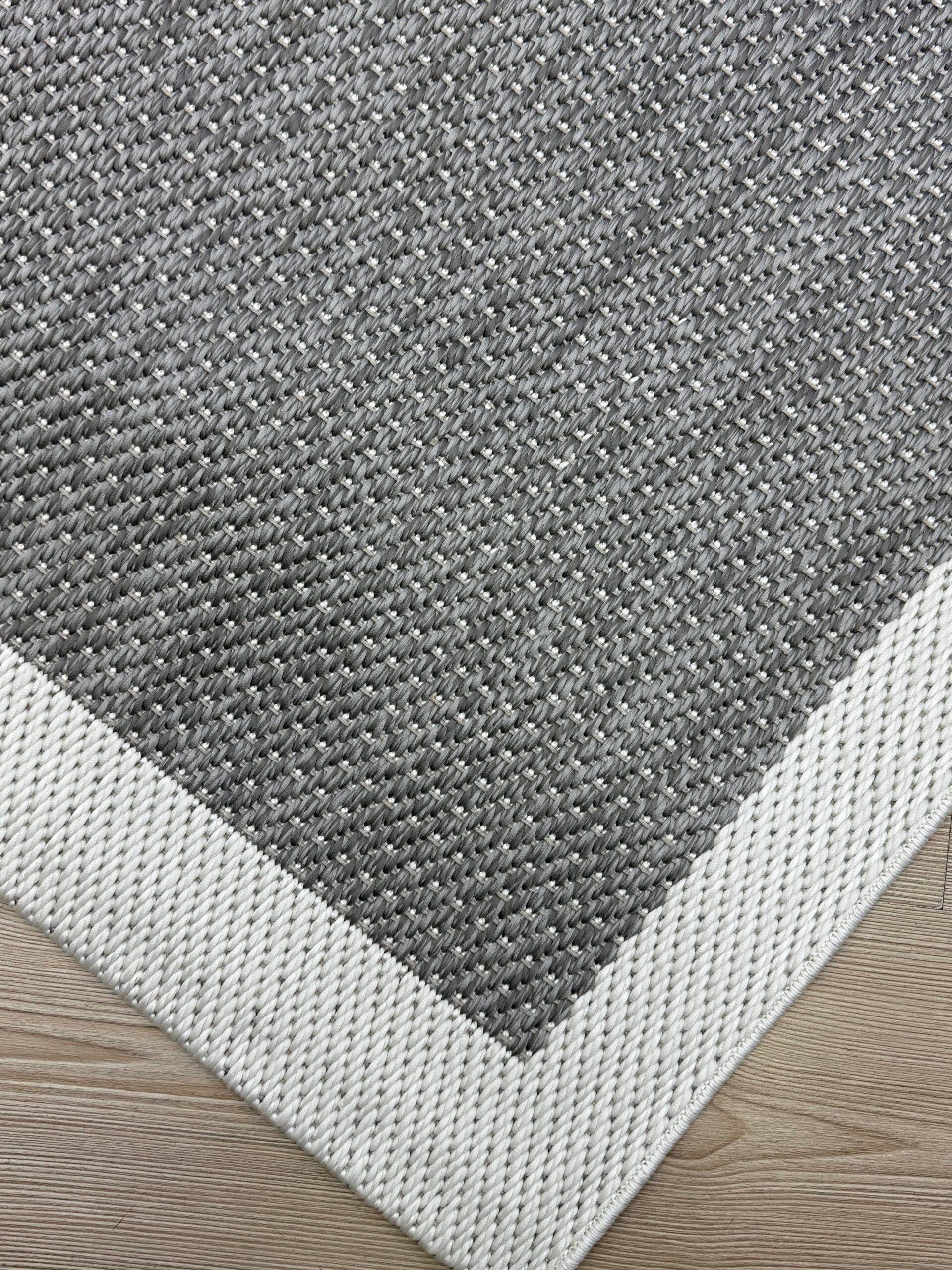 Türkmen Halı SİESTA 1501 Antrasit Polyester Ve Pamuk İplikten Üretilmiş Modern Makine Halısı