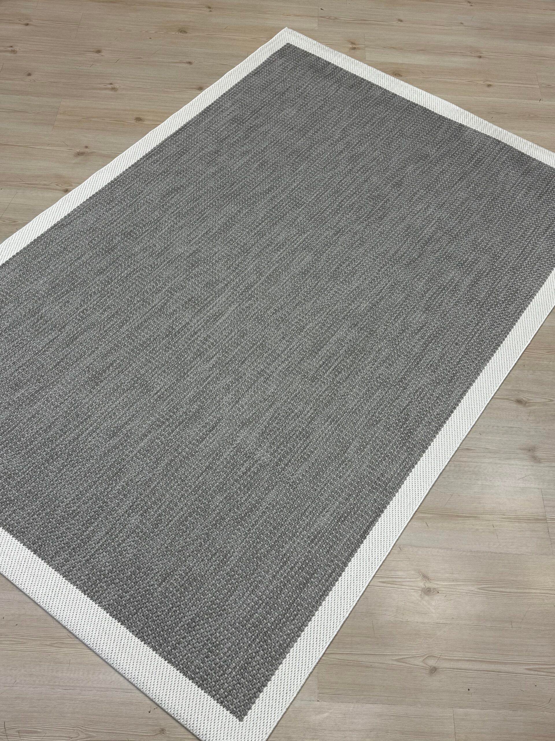 Türkmen Halı SİESTA 1501 Antrasit Polyester Ve Pamuk İplikten Üretilmiş Modern Makine Halısı
