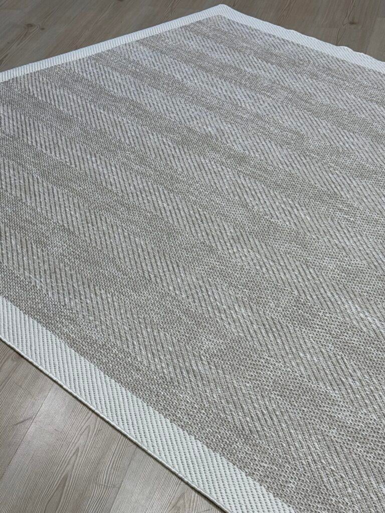 Türkmen Halı SİESTA 1503 Bej Polyester Ve Pamuk İplikten Üretilmiş Modern Makine Halısı