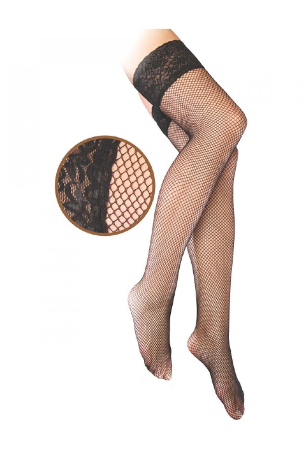 DORE SİLİKON DANTELLİ FİLE DİZÜSTÜ ÇORAP