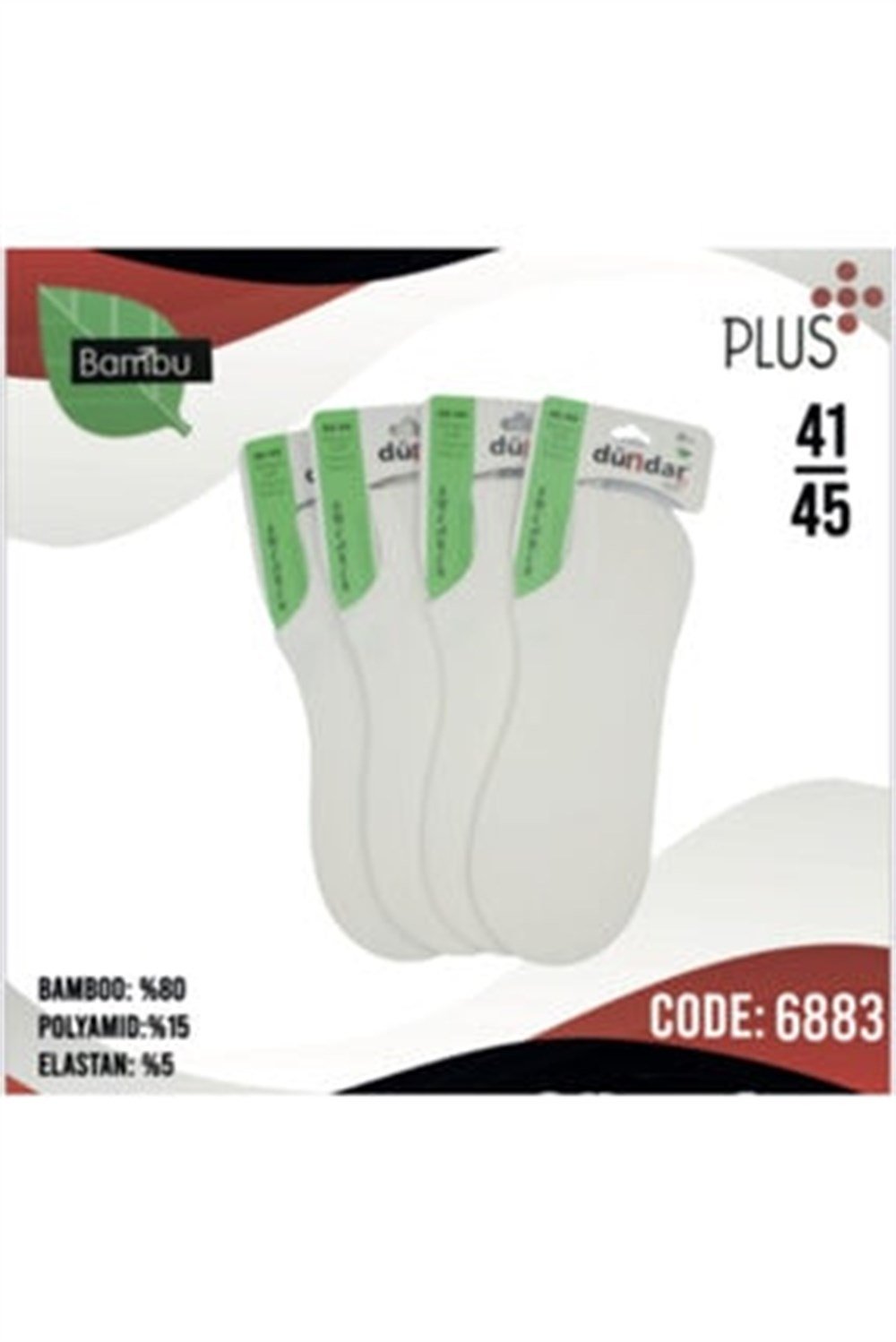 DÜNDAR 6883 PLUS ERKEK BAMBU SNEAKER PATİK ÇORAP