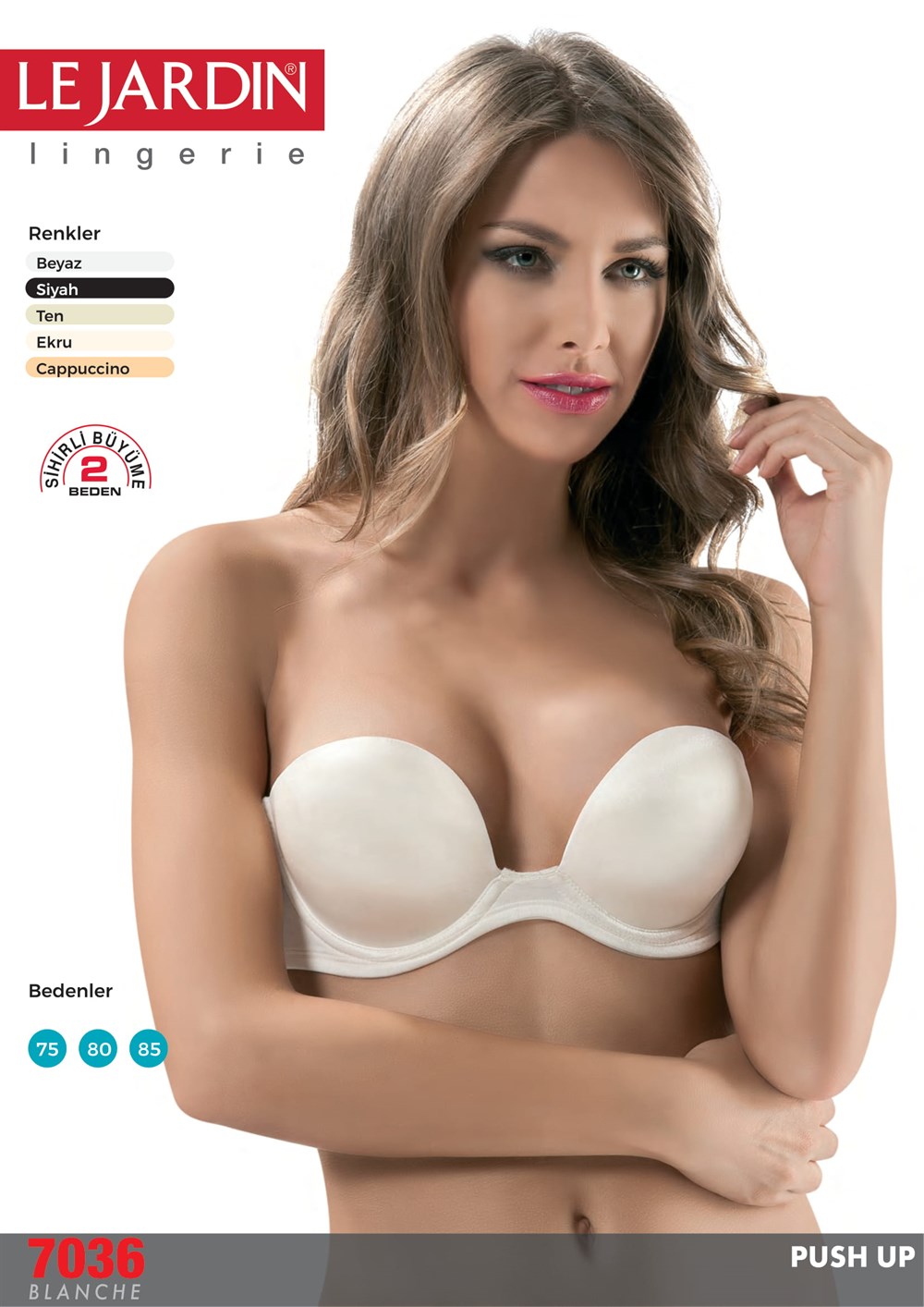 LE JARDİN 7036 EMMALYN STRAPLES BASİC BRA SİHİRLİ SÜTYEN