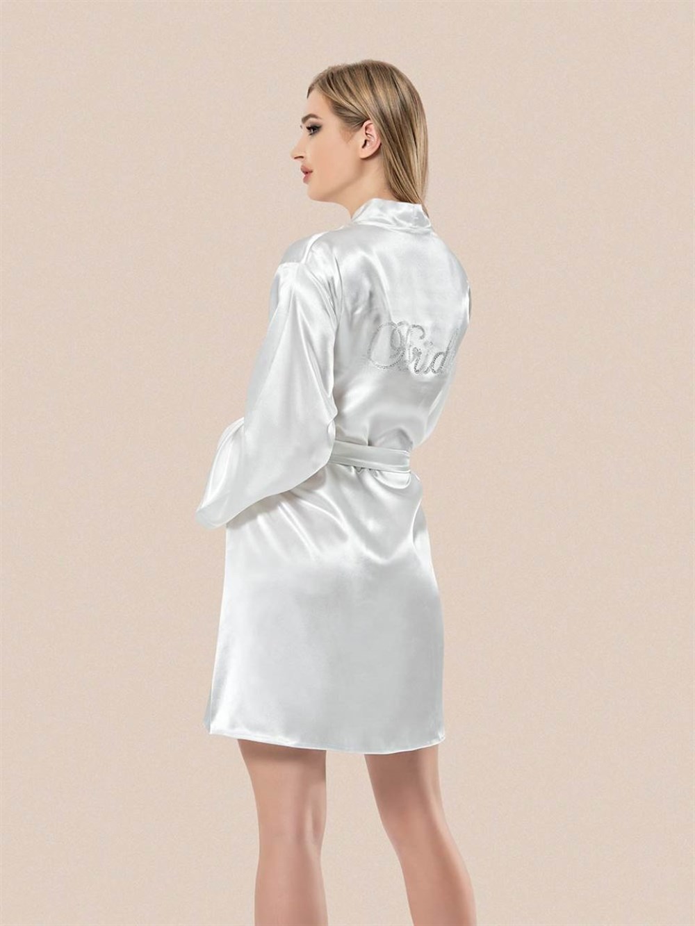 MOONGİRL 1153 BRİDE SATEN TEK SABAHLIK 