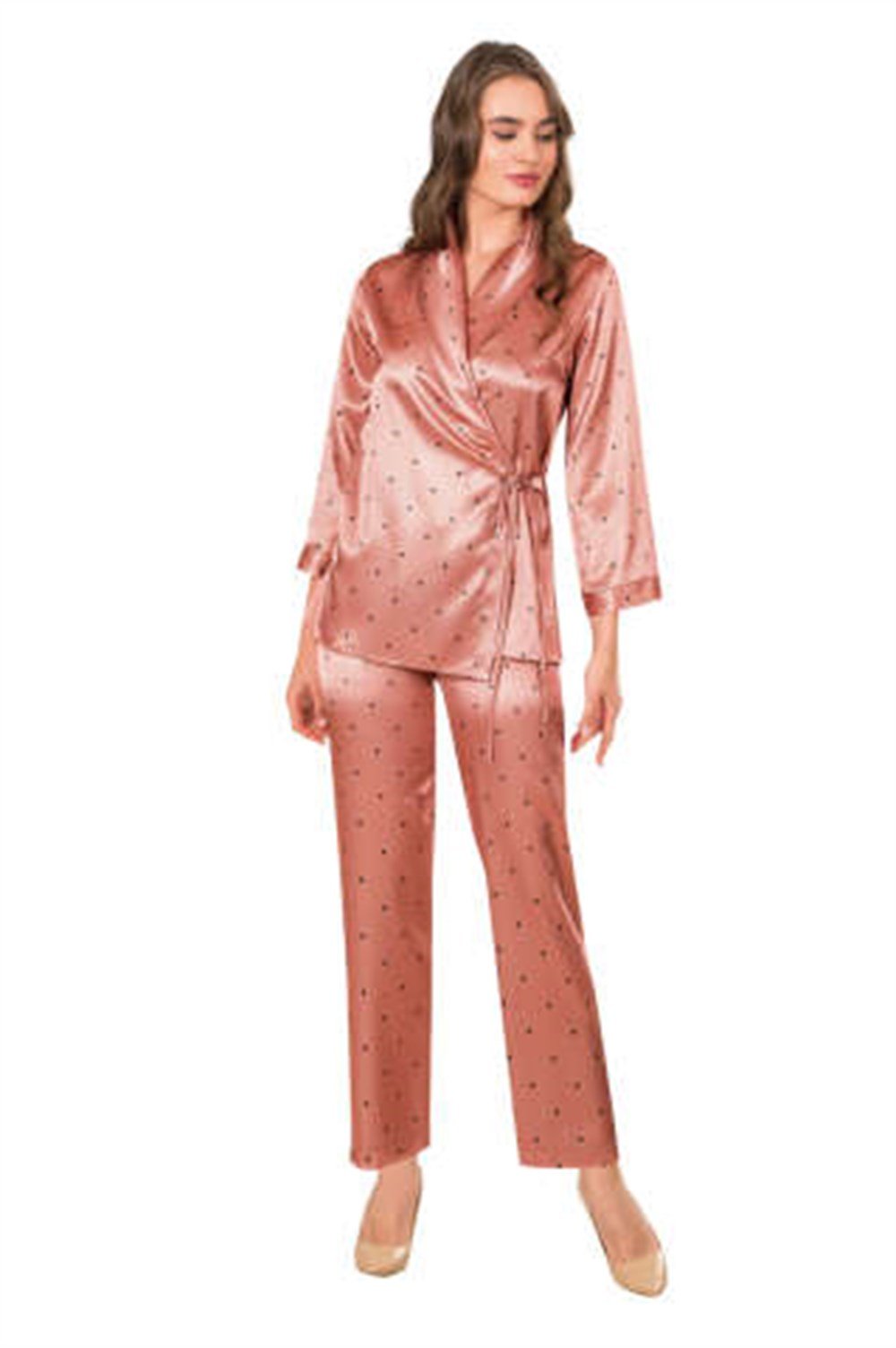 MOONGİRL 223 2'Lİ SATEN PİJAMA TAKIMI 