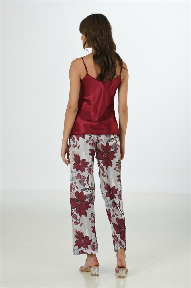 MOONGİRL 579 ÜÇLÜ SATEN PİJAMA TAKIM 