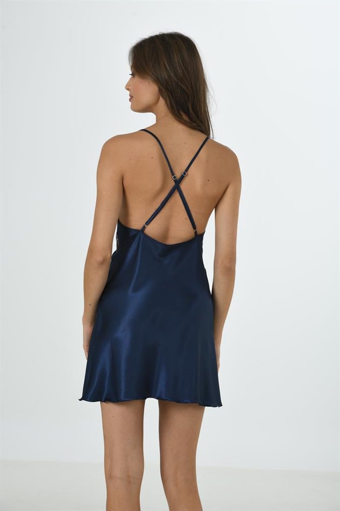 MOONGİRL 601 SATEN KISA  GECELİK SABAHLIK TAKIMI