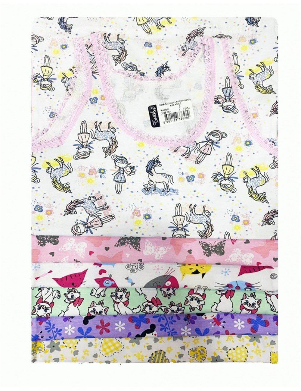 TUTKU 848 KIZ ÇOCUK ELASTAN EMPİRME GENİŞ ASKILI ATLET