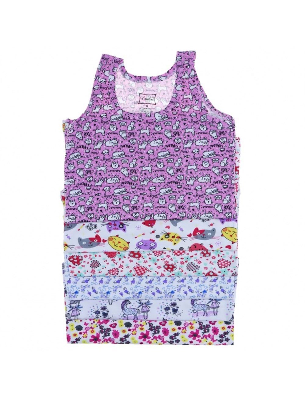 TUTKU 848 KIZ ÇOCUK ELASTAN EMPİRME GENİŞ ASKILI ATLET