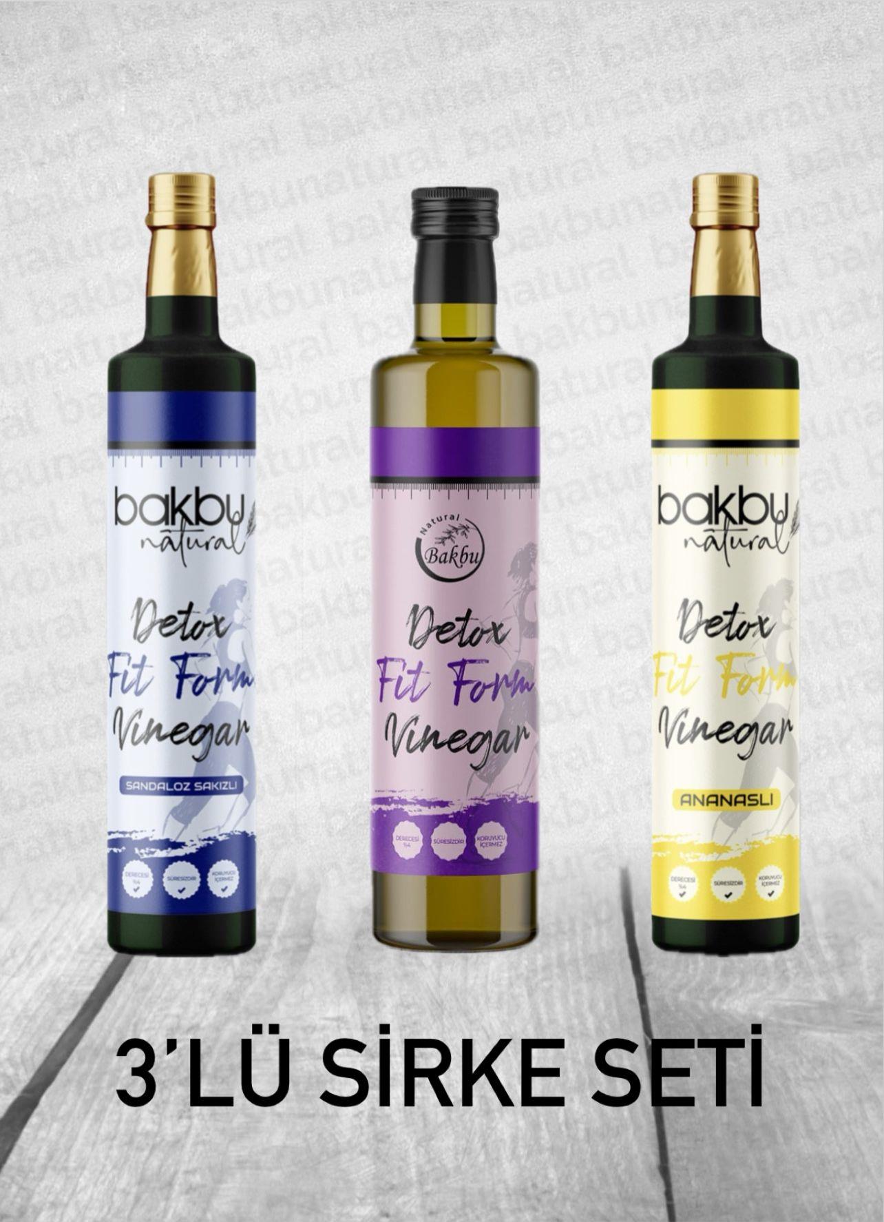  Ananaslı Detox Sirkesi,Sandaloz Sakızlı Detox Sirke Ve Detox Fit Form Sirke