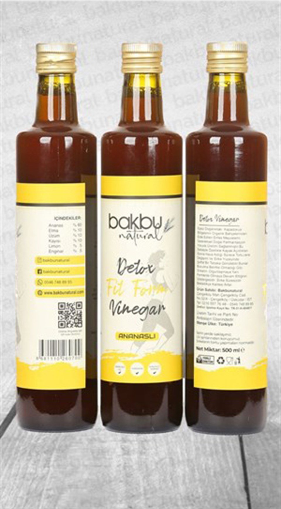  Bakbu Ananaslı Detox Sirkesi 3'lü