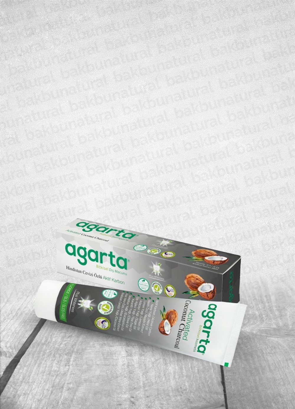 Agarta Hindistan Cevizi Özlü Aktif Karbon İçeren Bitkisel Diş Macunu 100ml