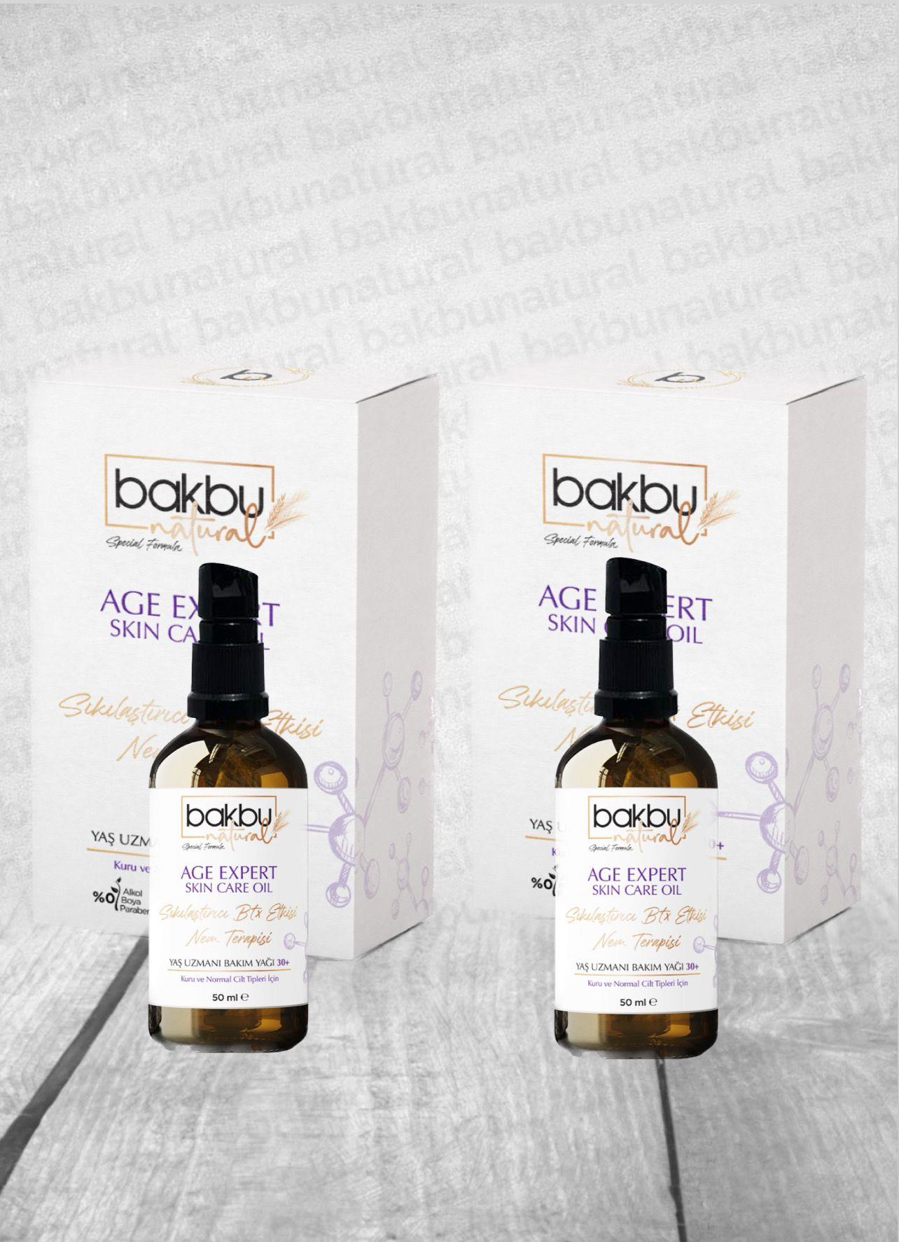 Bakbu Natural 2'li Botox Etkiili Yaş Uzman Anti Aging Etkili Sıkılaştırıcı Cilt Bakım Yağı 