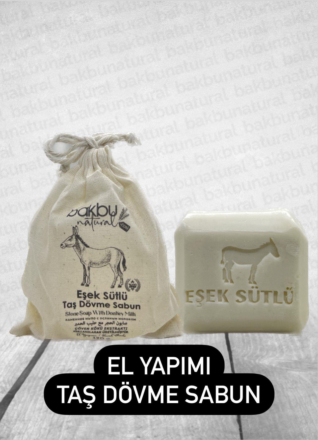 Bakbu Natural El Yapımı Taş Dövme Eşeksütü Sabun