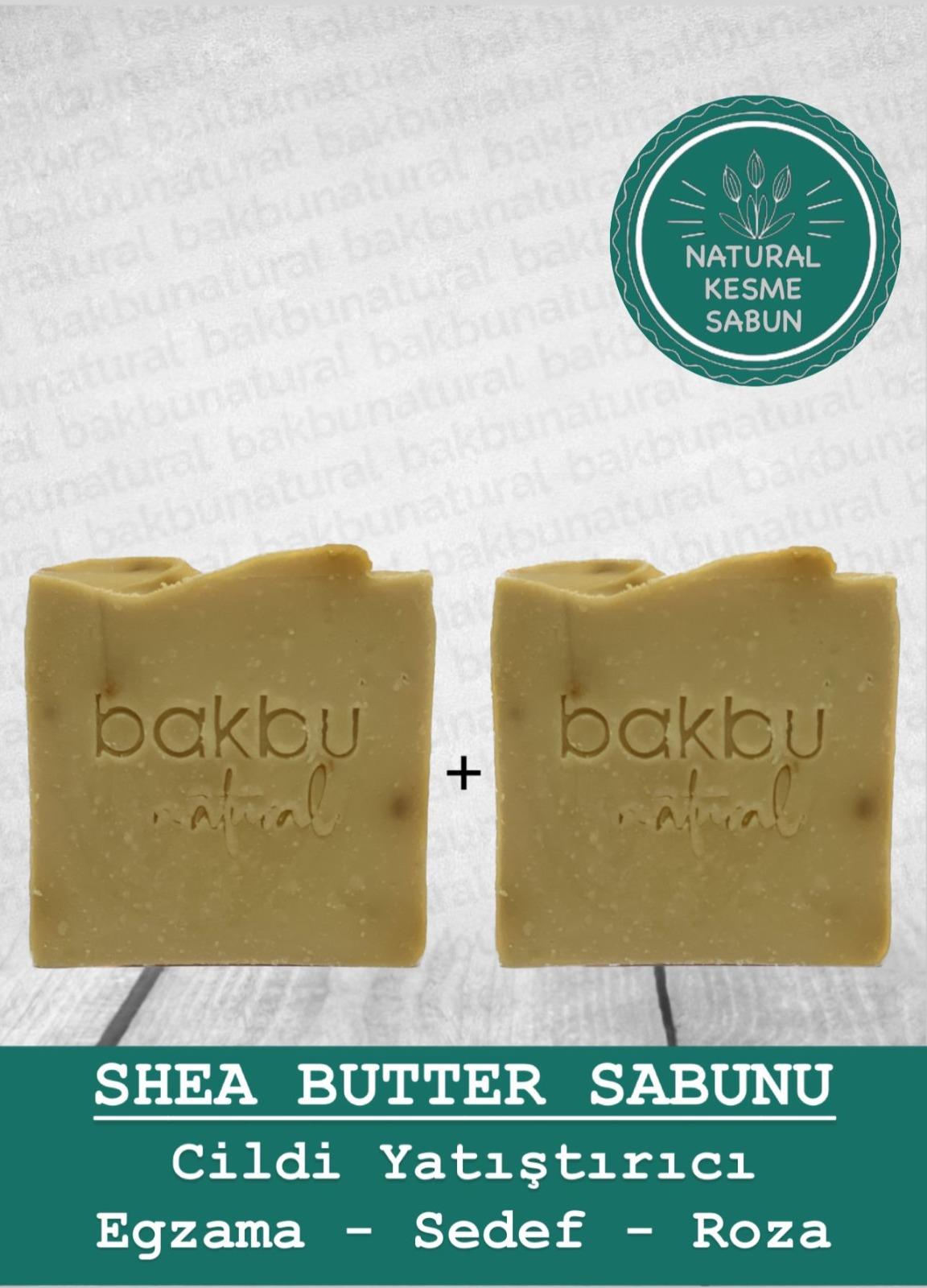Bakbu Natural Shea Butter Kesme Sabun 2'li