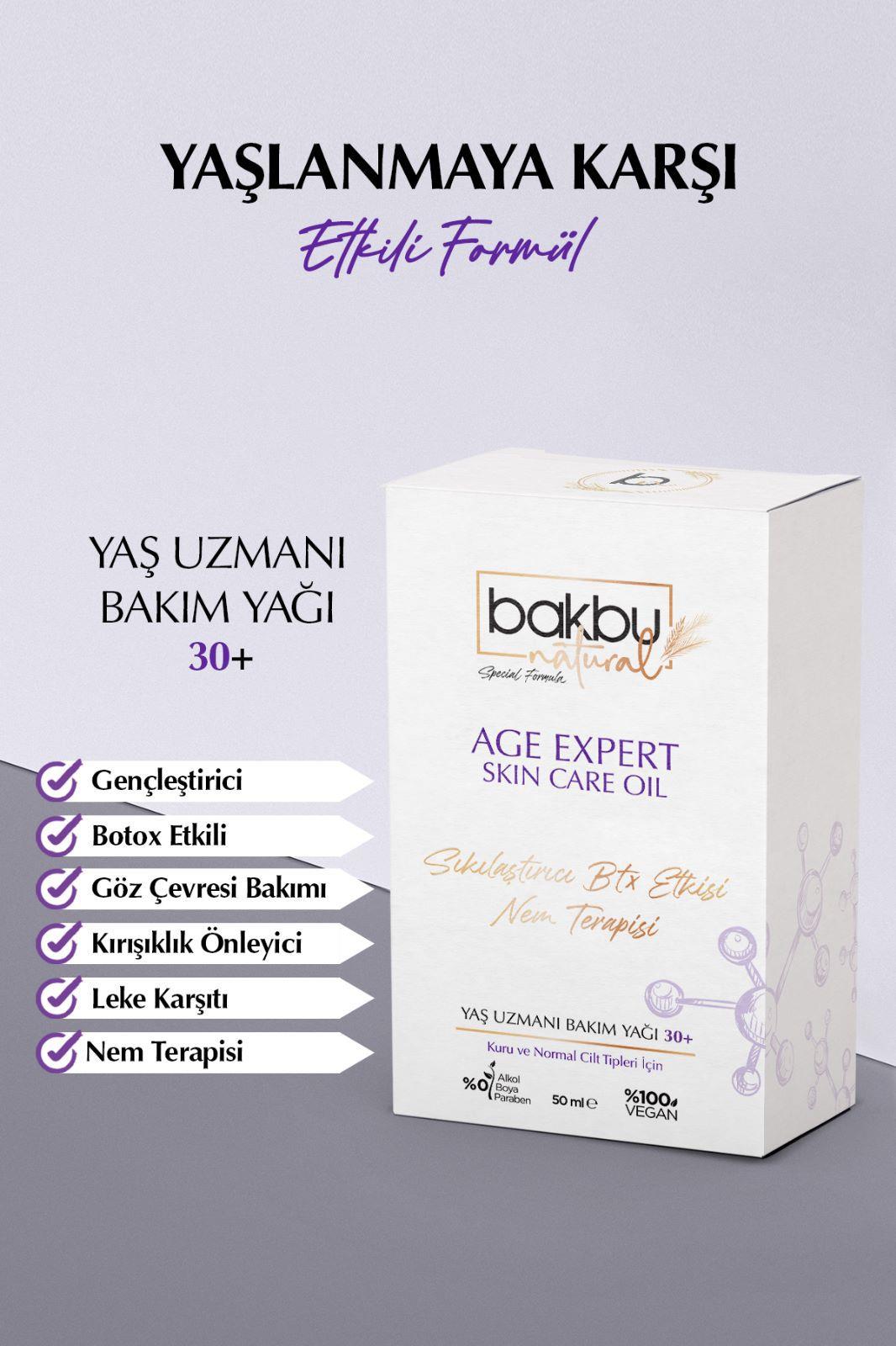 Bakbu Natural Yaş Uzmanı Bakım Yağı Anti Aging Etkili Sıkışlatırcı Yüz,Göz Çevresi,Boyun Ve Dekolte Bölgesi ,Yüz yogası Masajında ,Jawline masajında Etkili Cilt Yağ