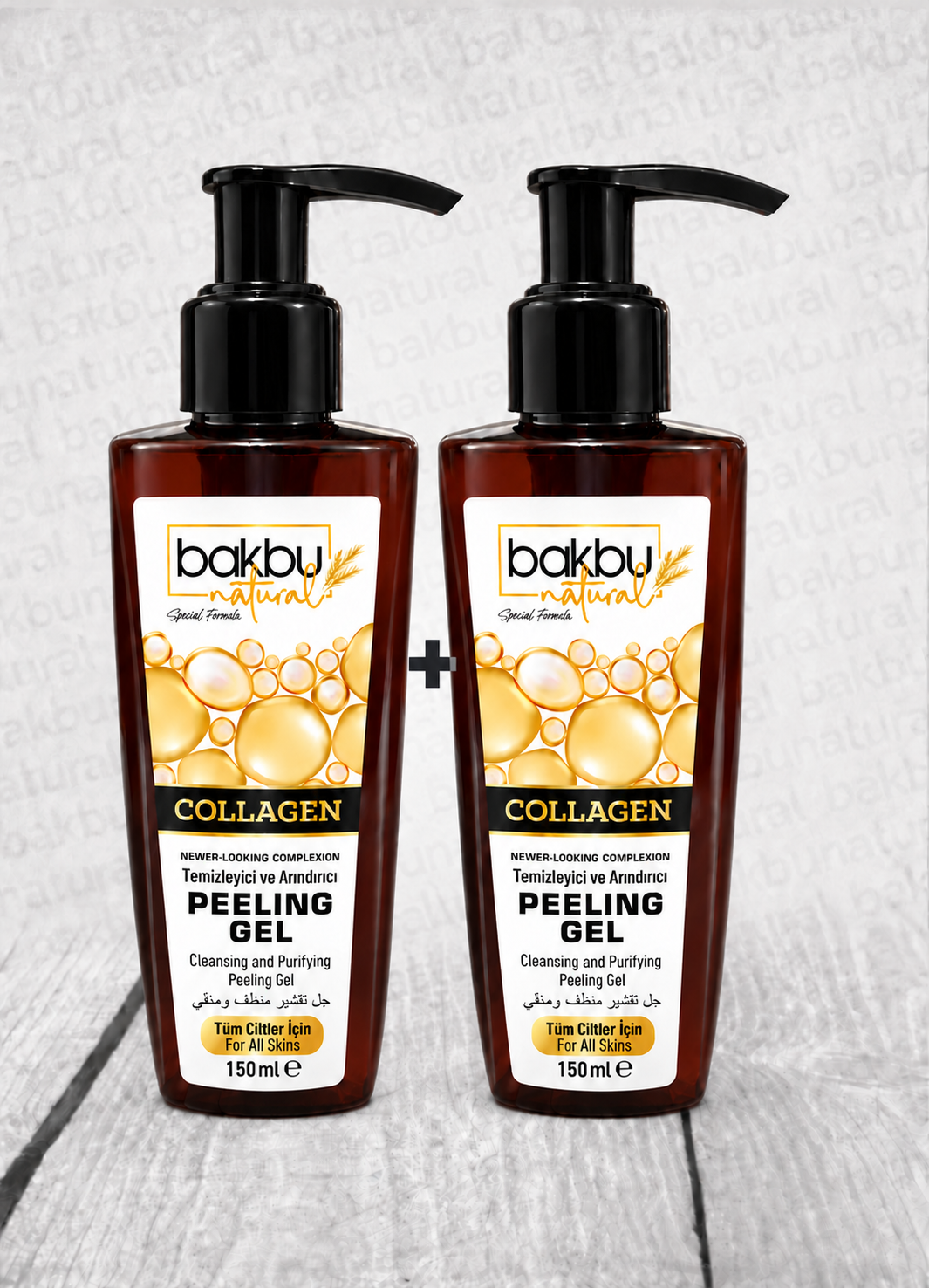 Bakbunatural Collegen Temizleyici ve Arındırıcı Peeling Gel 2'li 2x150 ml