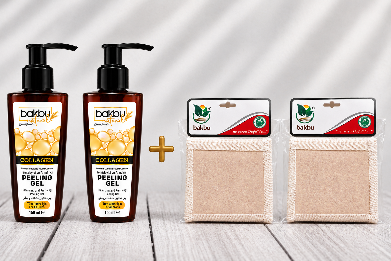 Bakbunatural Collegen Temizleyici ve Arındırıcı Peeling Gel 2'li 2x150 ml