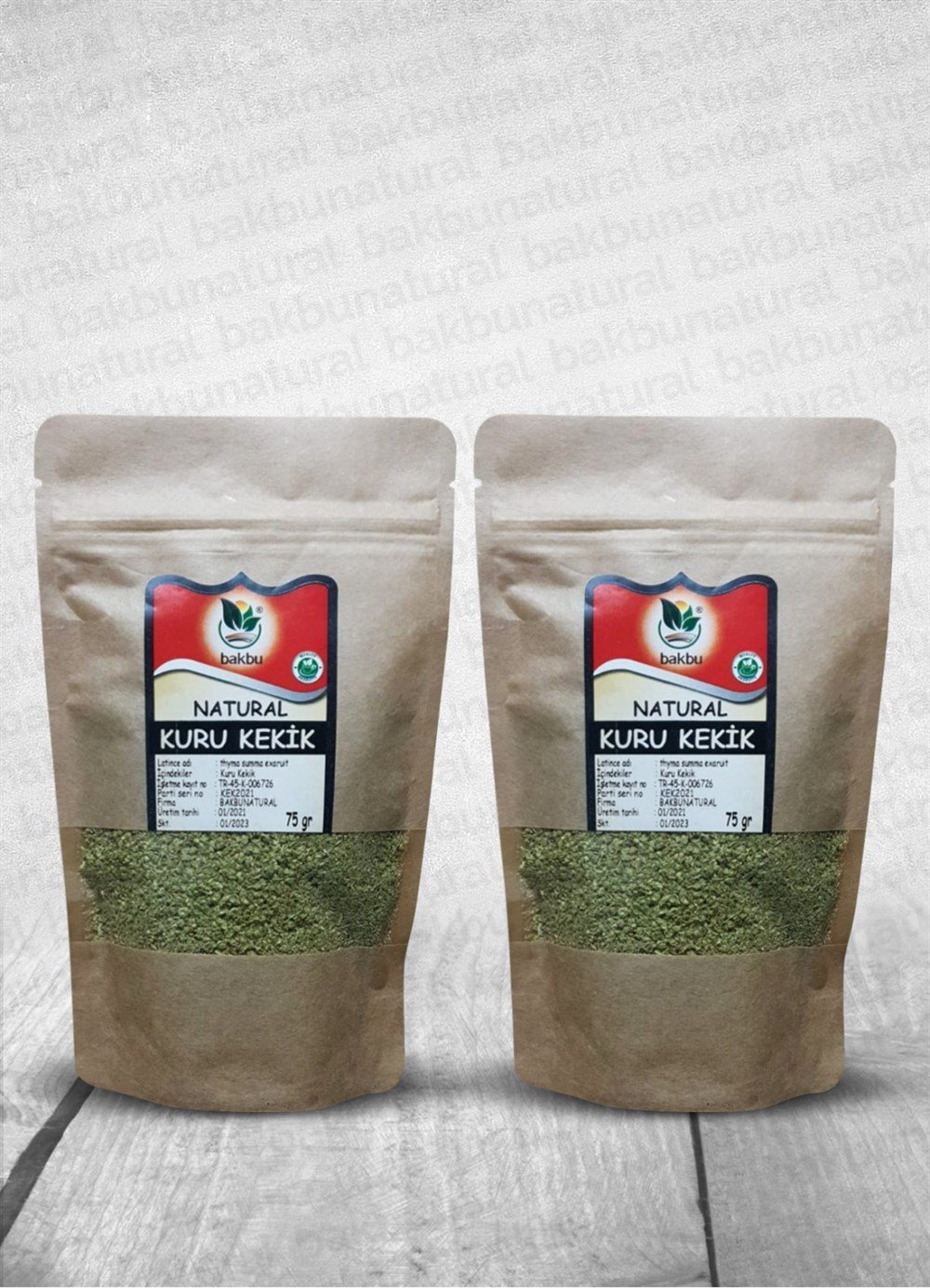 Bakbunatural Kuru Kekik 75gr 2li Paket