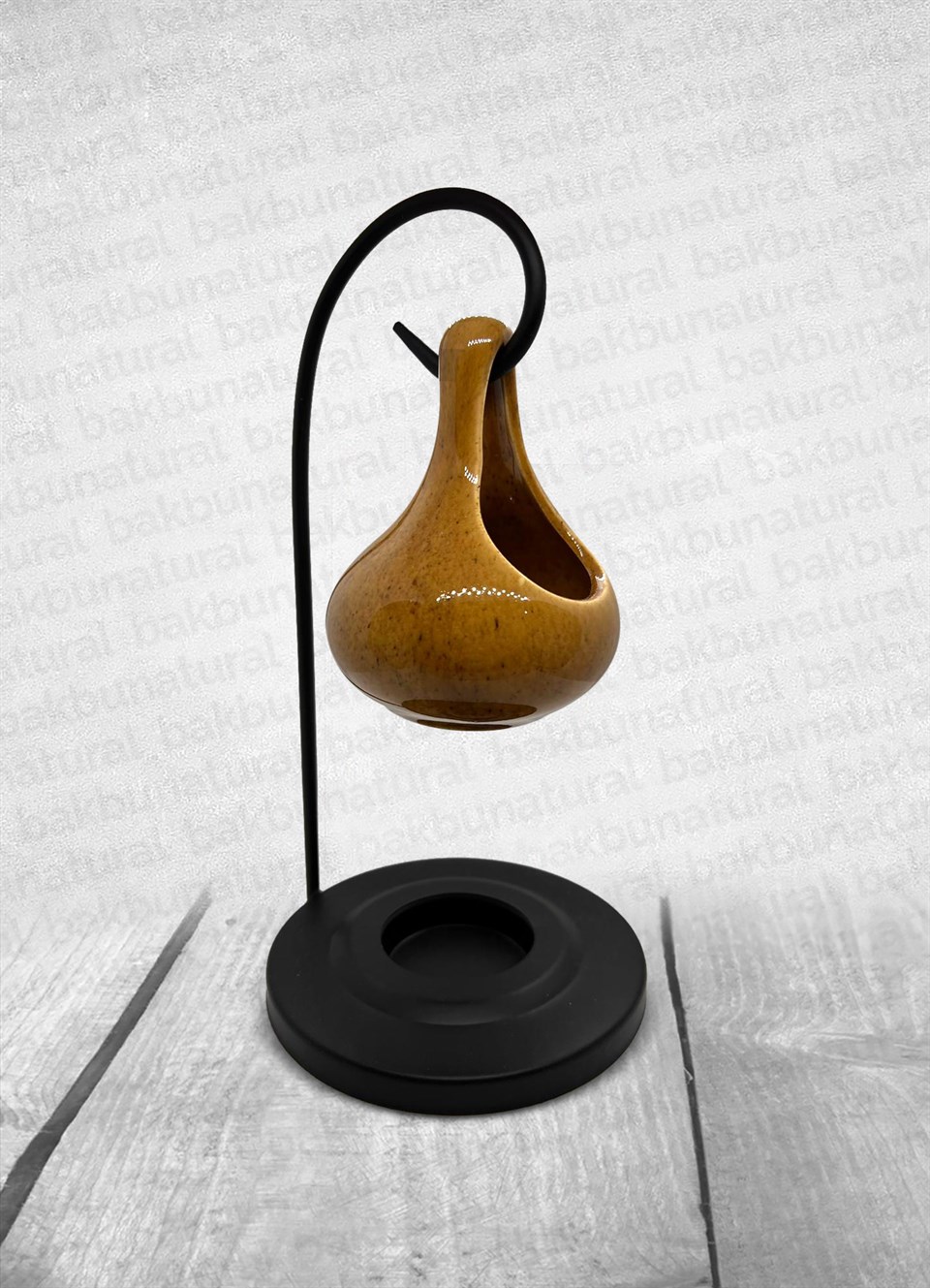 Bakbunatural Standlı Kahve Seramik Buhurdanlık