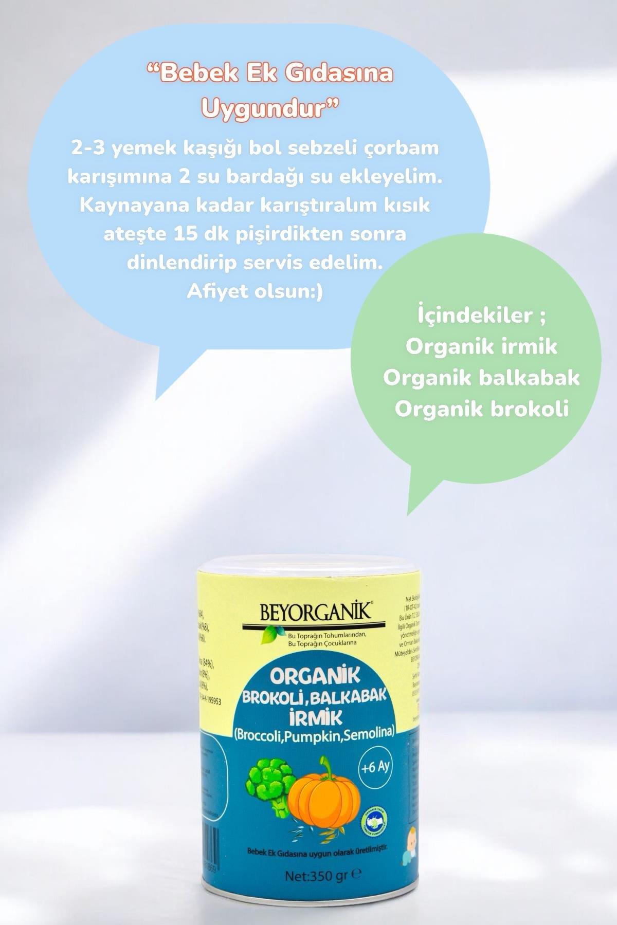Beyorganik Organik Brokoli Balkabak İrmik 350gr.